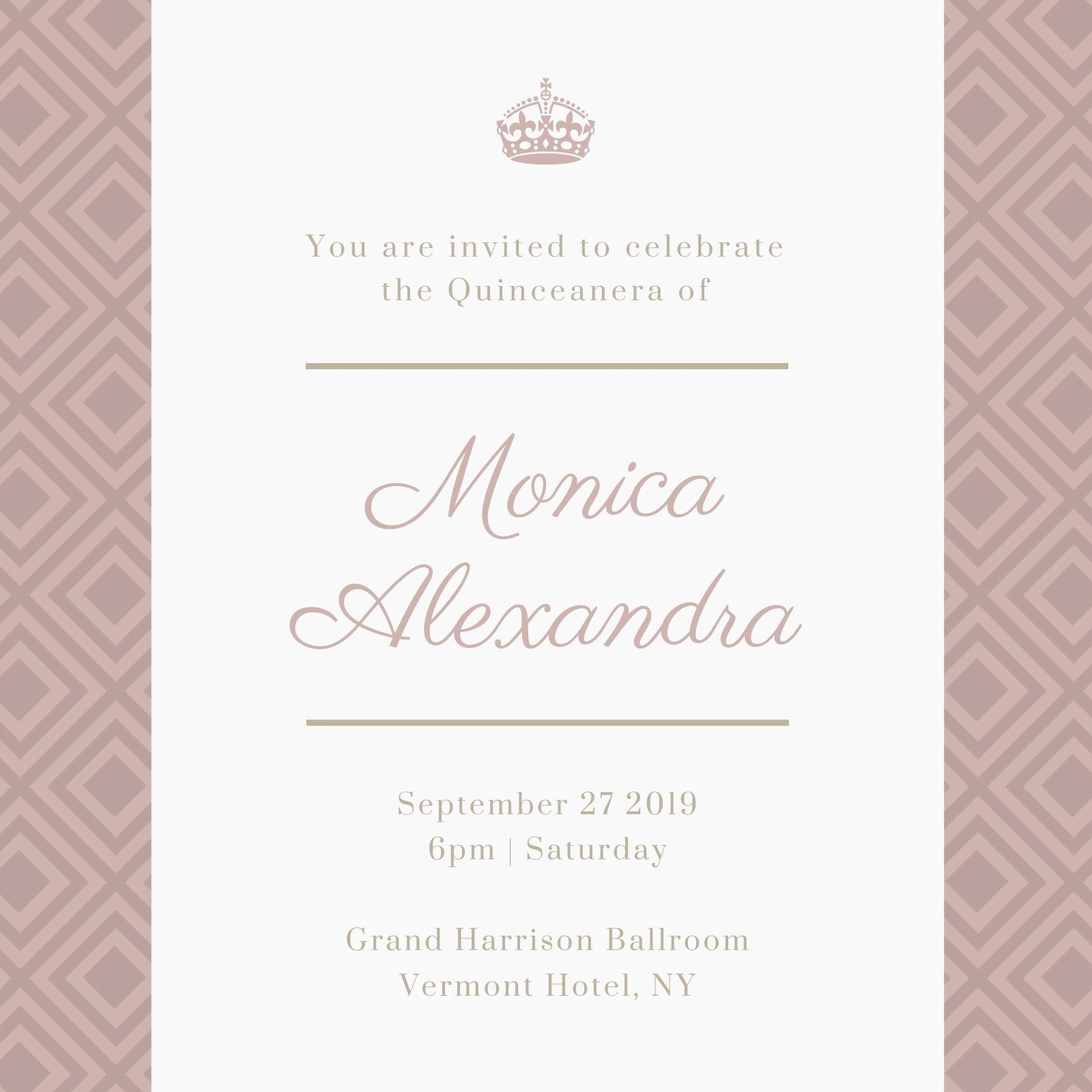 Free Custom Printable Quinceañera Invitation Templates | Canva for Free Printable Quinceanera Invitations