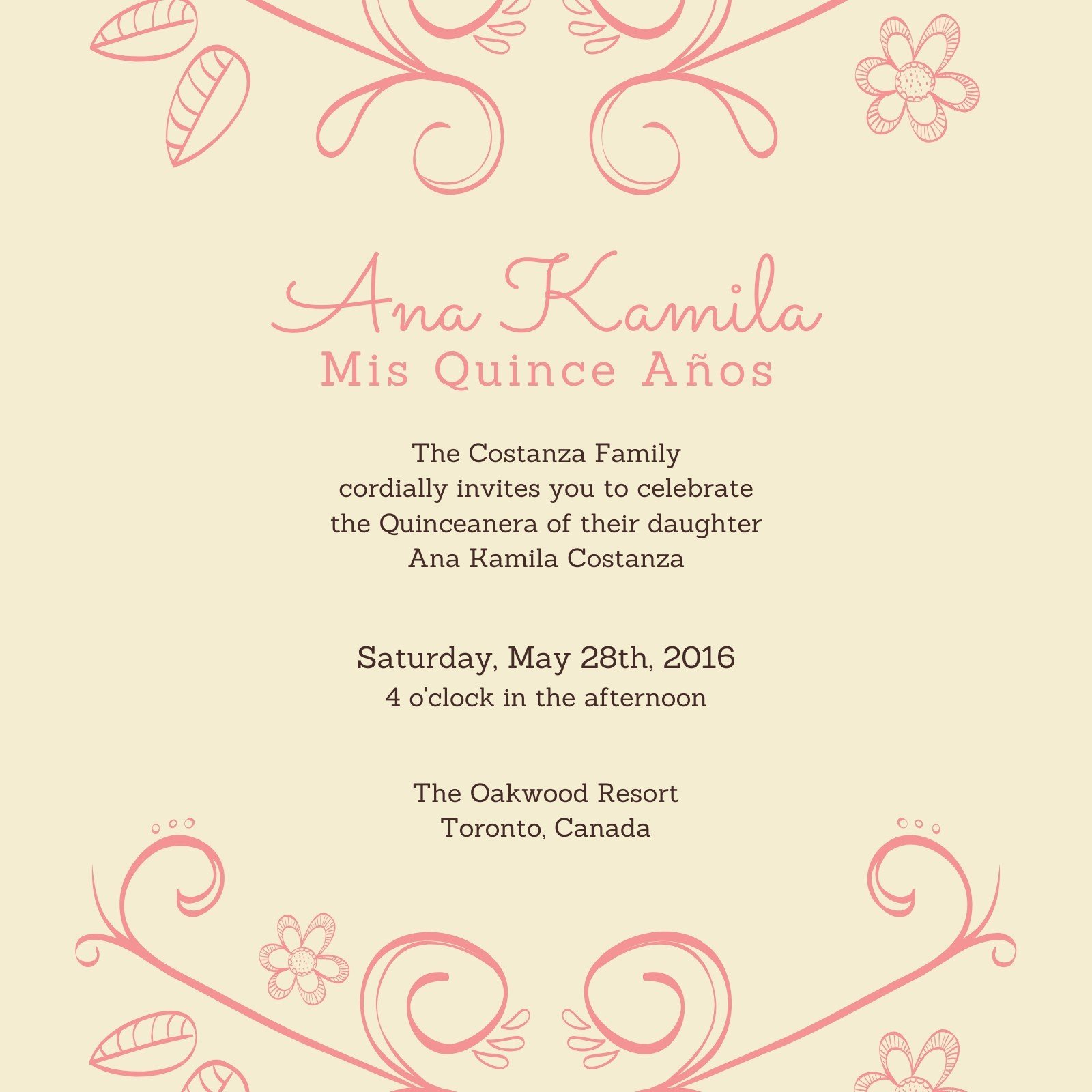 Free Custom Printable Quinceañera Invitation Templates | Canva in Free Printable Quinceanera Invitations