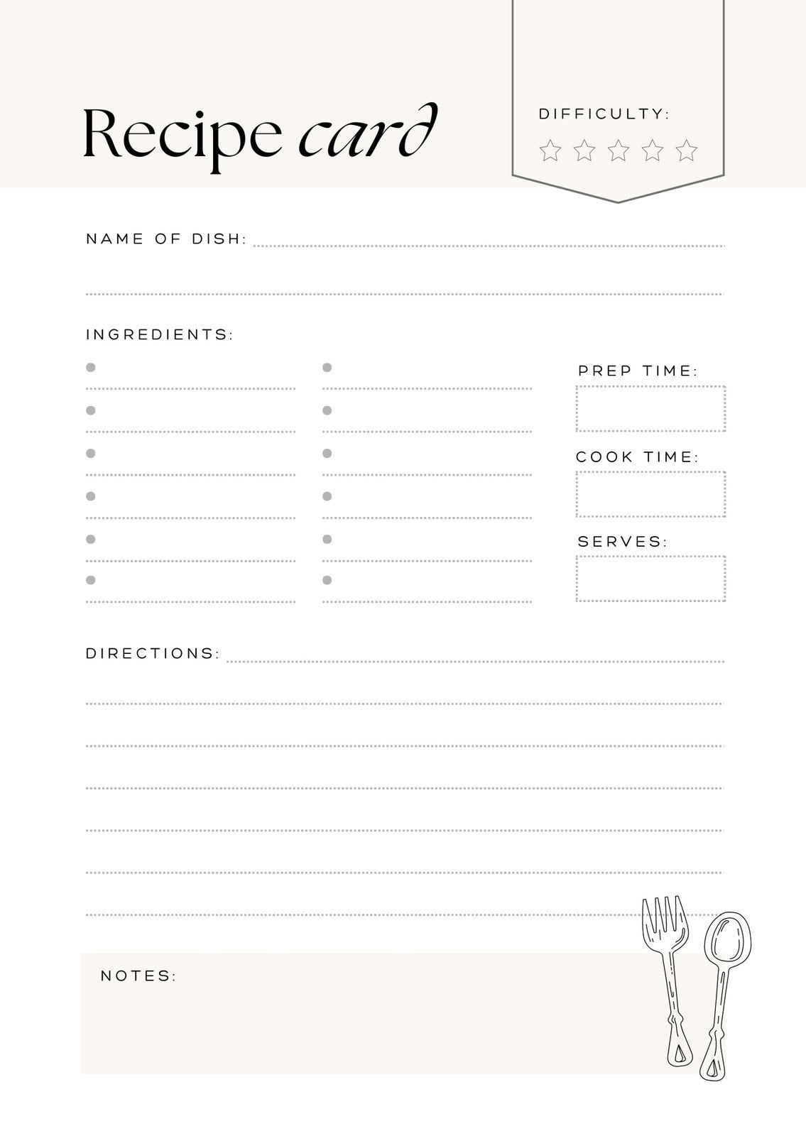 Free, Custom Printable Recipe Card Templates Online | Canva with Free Printable Recipe Templates