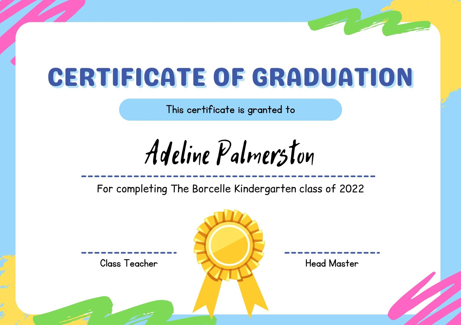 Free Custom Printable School Certificate Templates | Canva inside Free Printable Award Certificates for Elementary Students