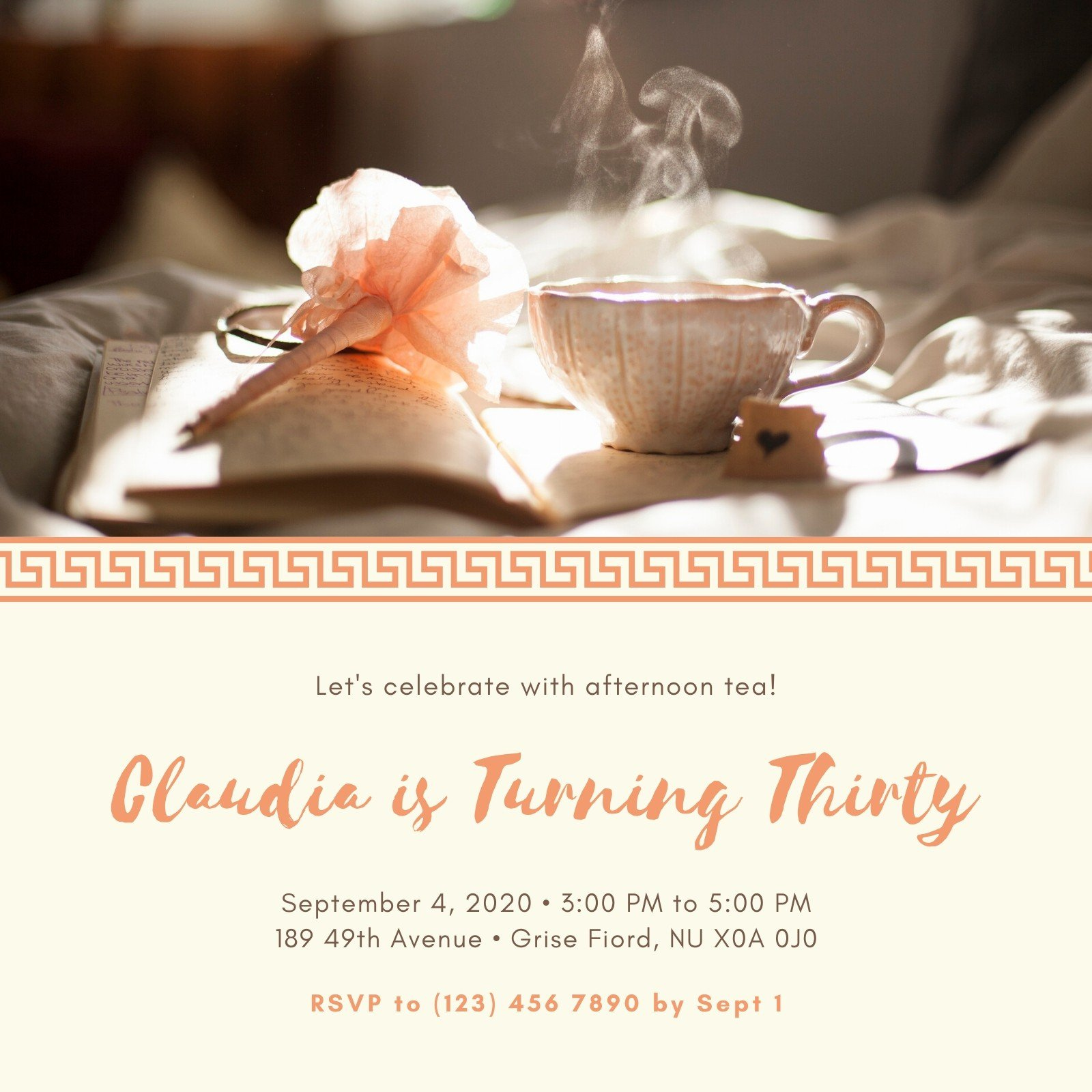 Free Custom Printable Tea Party Invitation Templates | Canva intended for Free Printable Kitchen Tea Invitation Templates