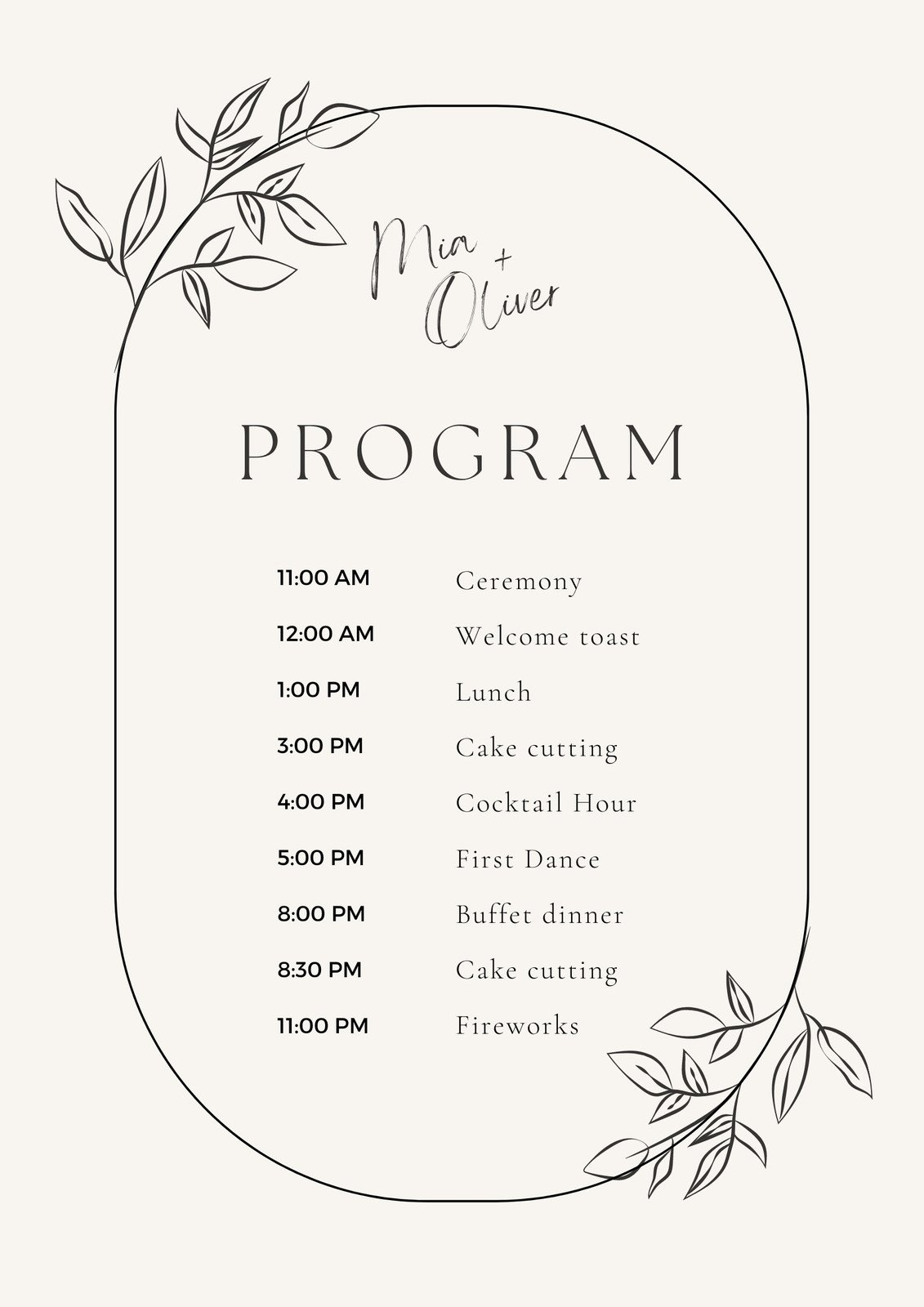 Free, Custom Printable Wedding Program Templates | Canva with regard to Free Printable Wedding Program Samples