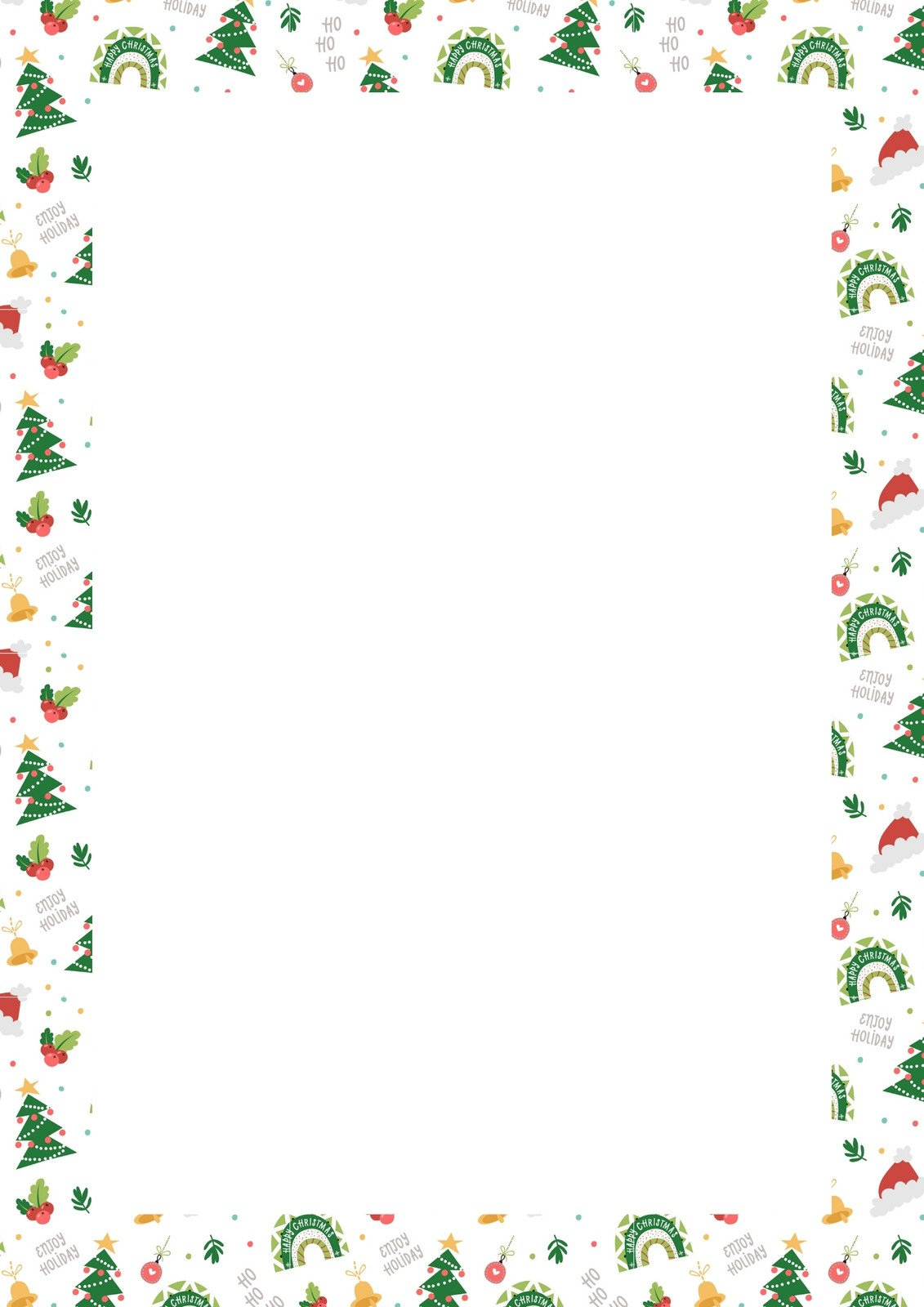 Free Customizable Christmas Page Border Templates | Canva pertaining to Free Printable Christmas Frames and Borders