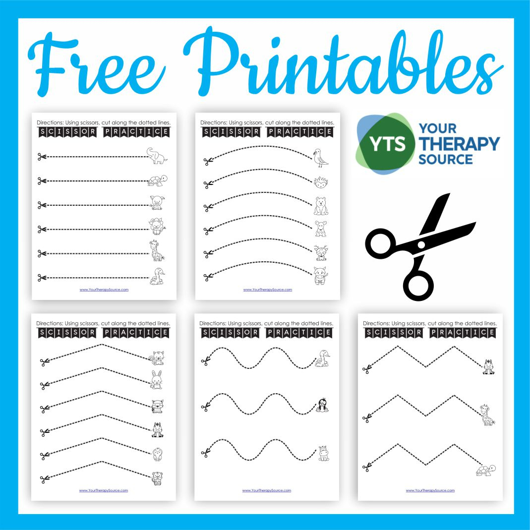 Free Cutting Worksheets For Fine Motor Skills - Your Therapy Source in Free Printable Fine Motor Skills Worksheets