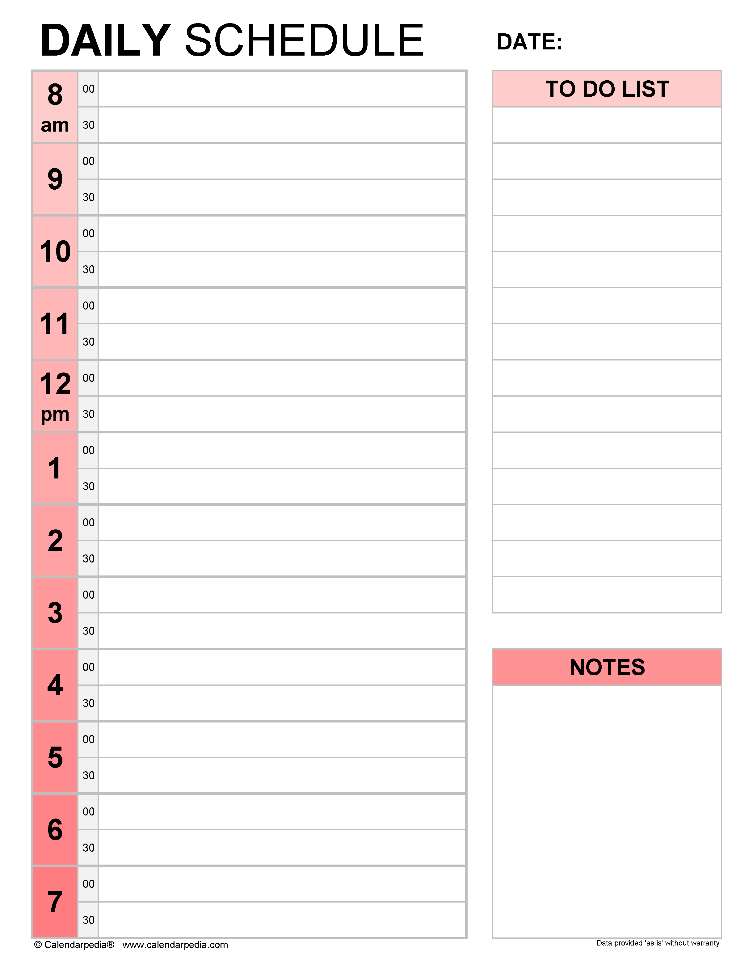 Free Daily Schedules In Pdf Format - 30+ Templates in Free Printable Daily Schedule Chart