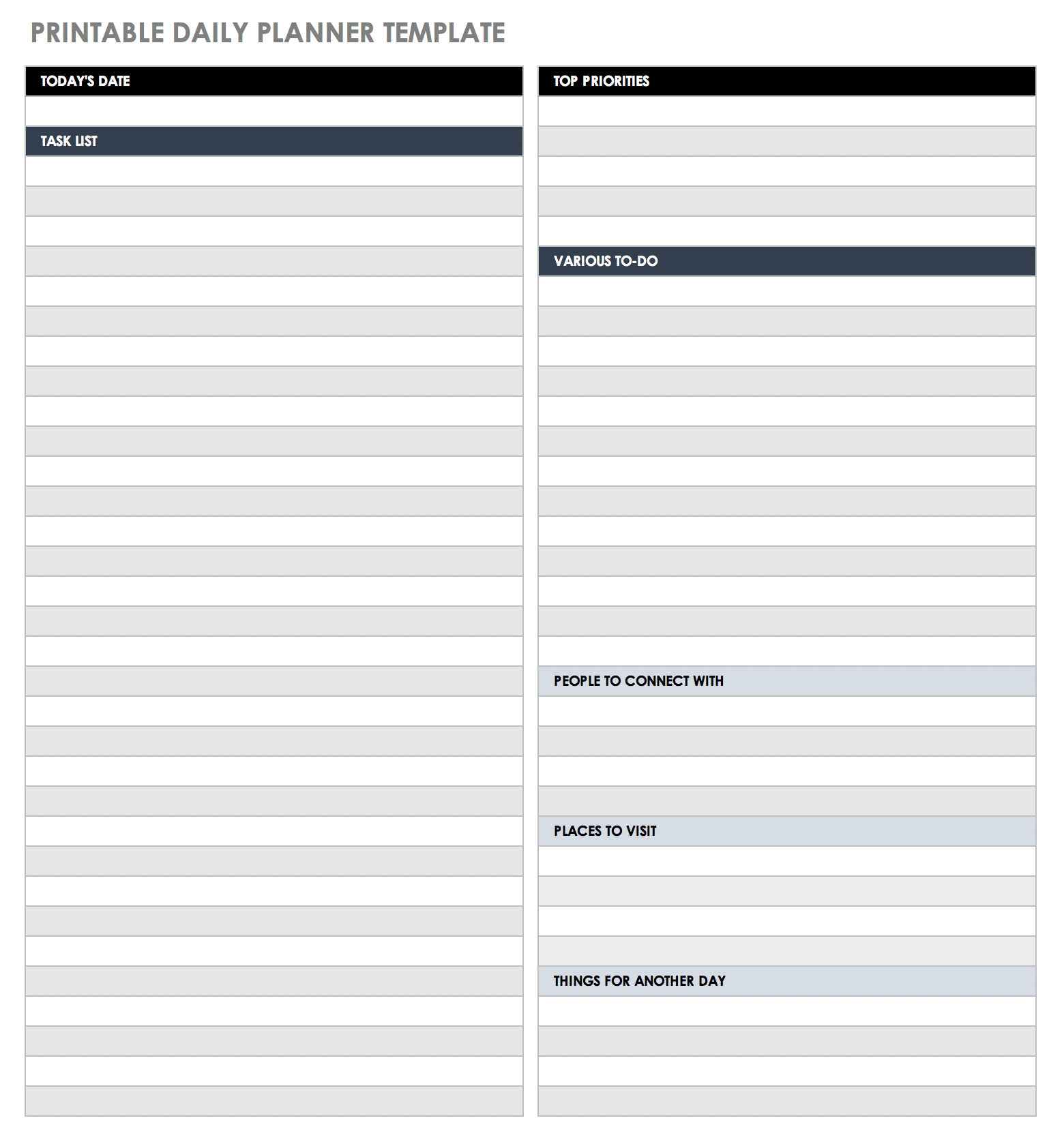 Free Daily Work Schedule Templates | Smartsheet in Free Printable Daily Assignment Sheets