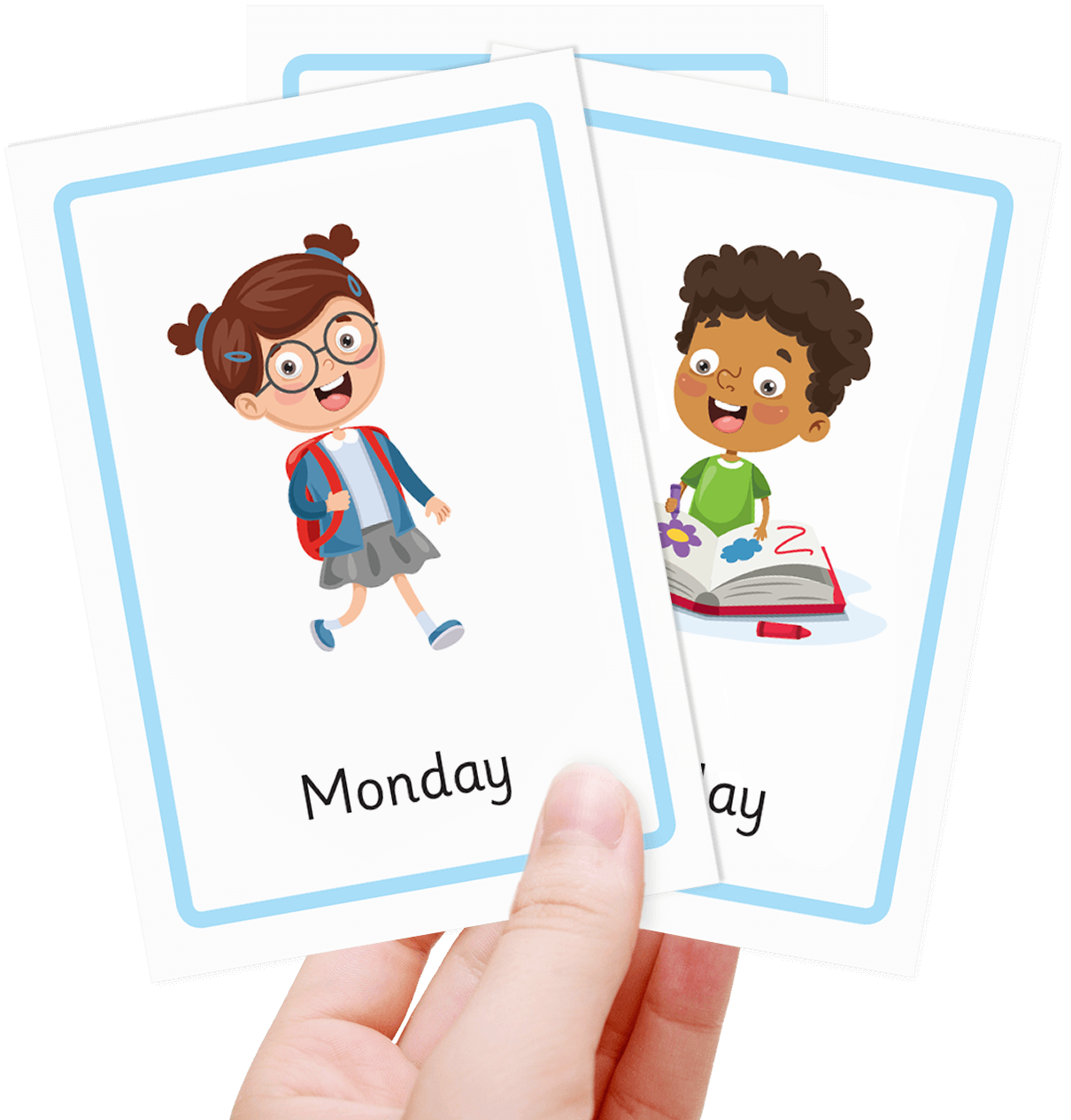 Free Days Of The Week Flashcards For Kids - Totcards regarding Free Printable Days of the Week Cards