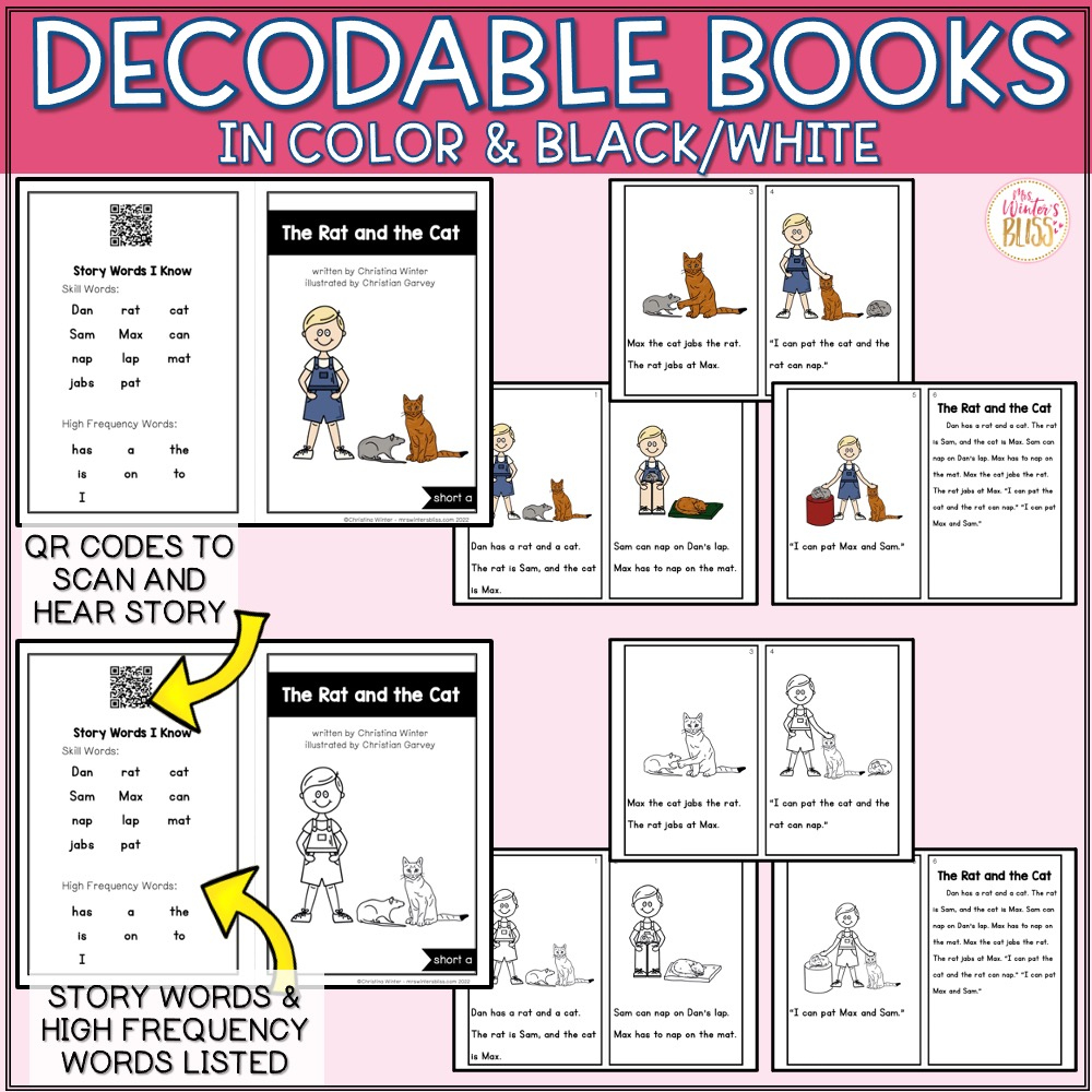 Free Decodable Books With Comprehension Questions - Mrs. Winter&amp;#039;S within Free Printable Decodable Books for Kindergarten