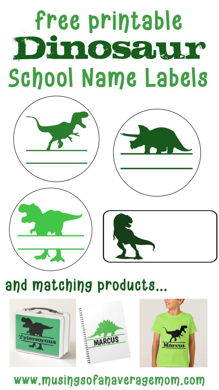 Free Dinosaur School Name Labels | School Name Labels, Kids Name inside Free Printable Dinosaur Labels