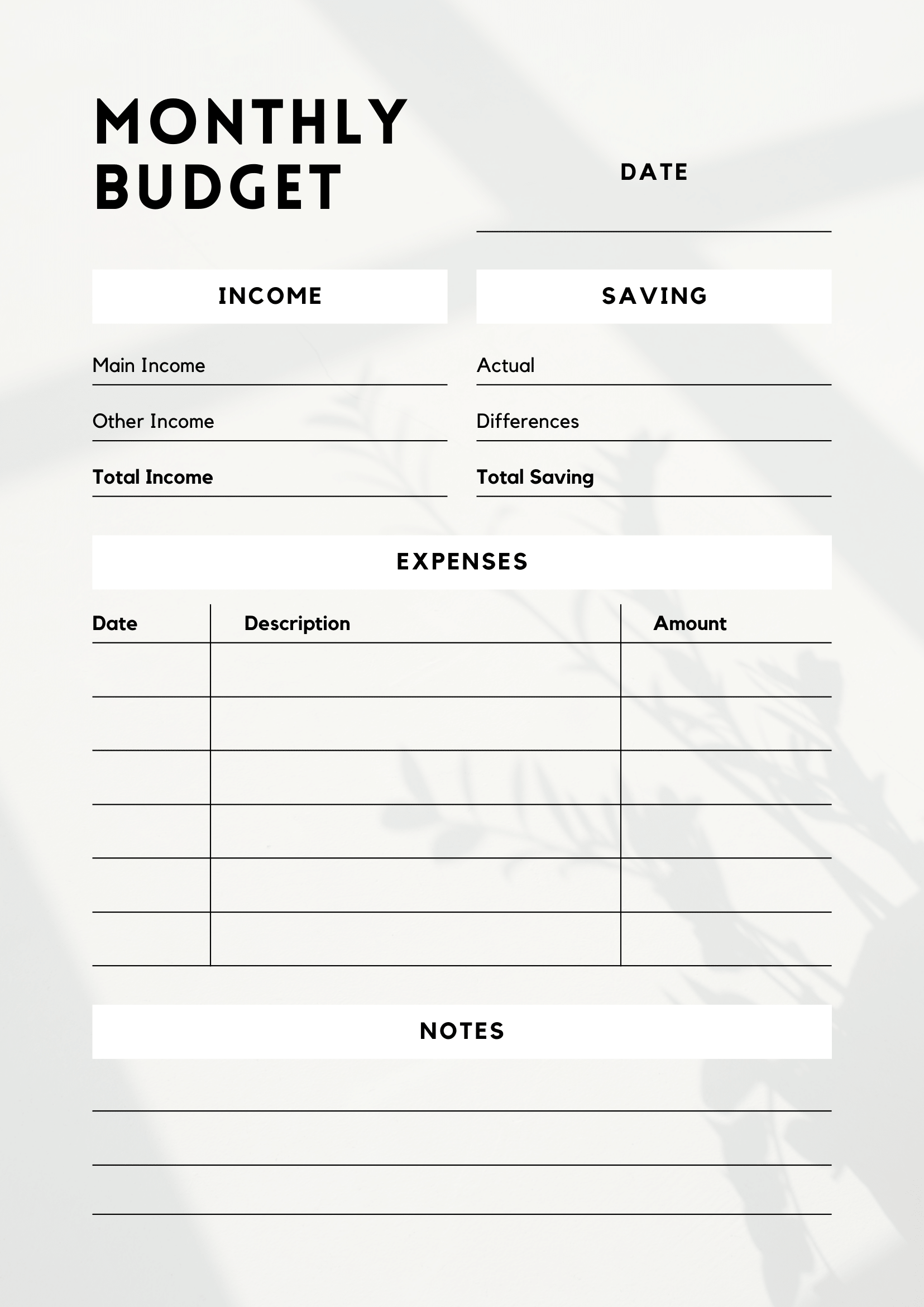 Free Download Printable Monthly Budget Planner Pdf Templates for Free Printable Financial Planner 2025