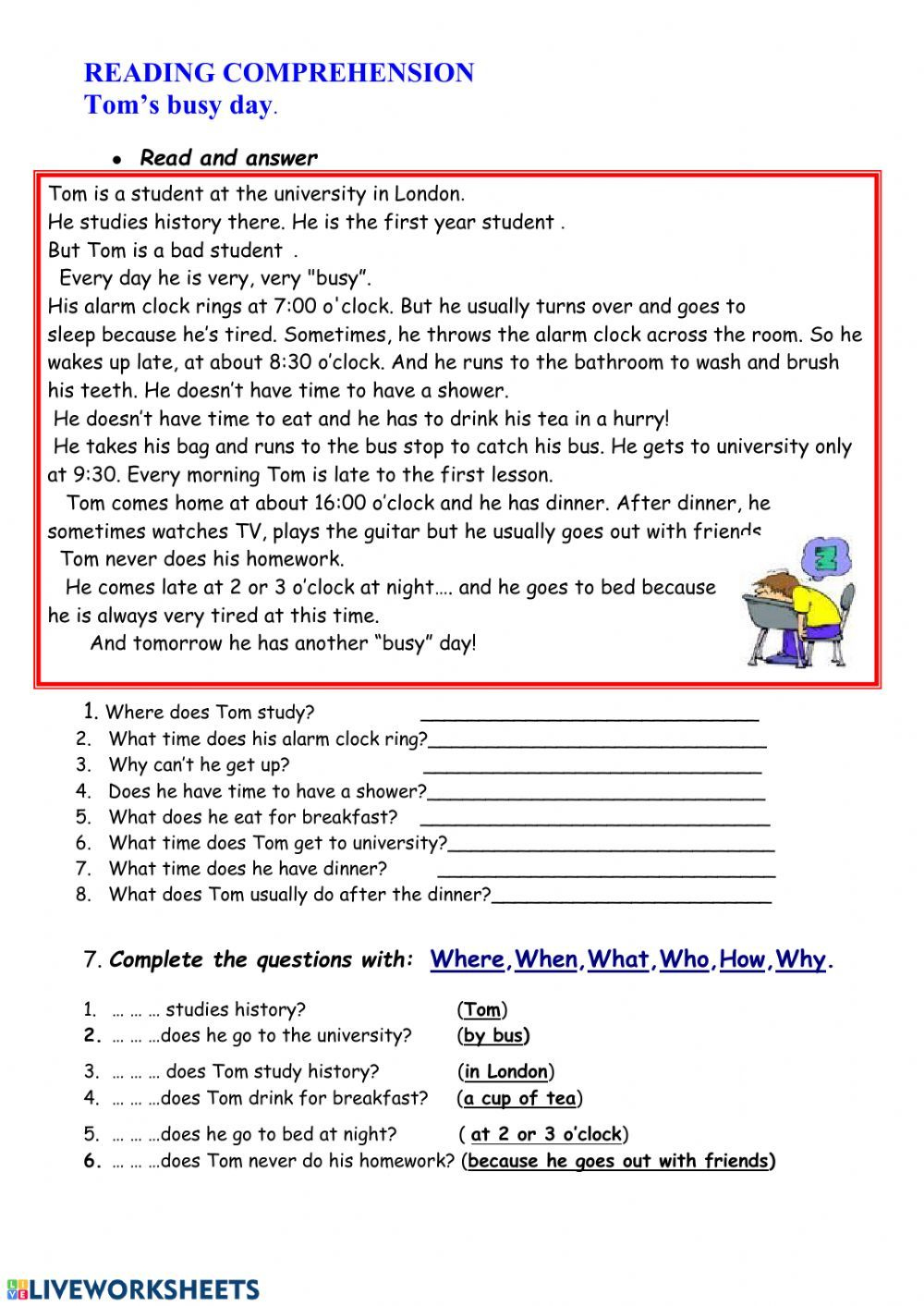 Free Download: Reading Comprehension Worksheets For Grade 1-5 with Free Printable Comprehension Worksheets For Grade 5