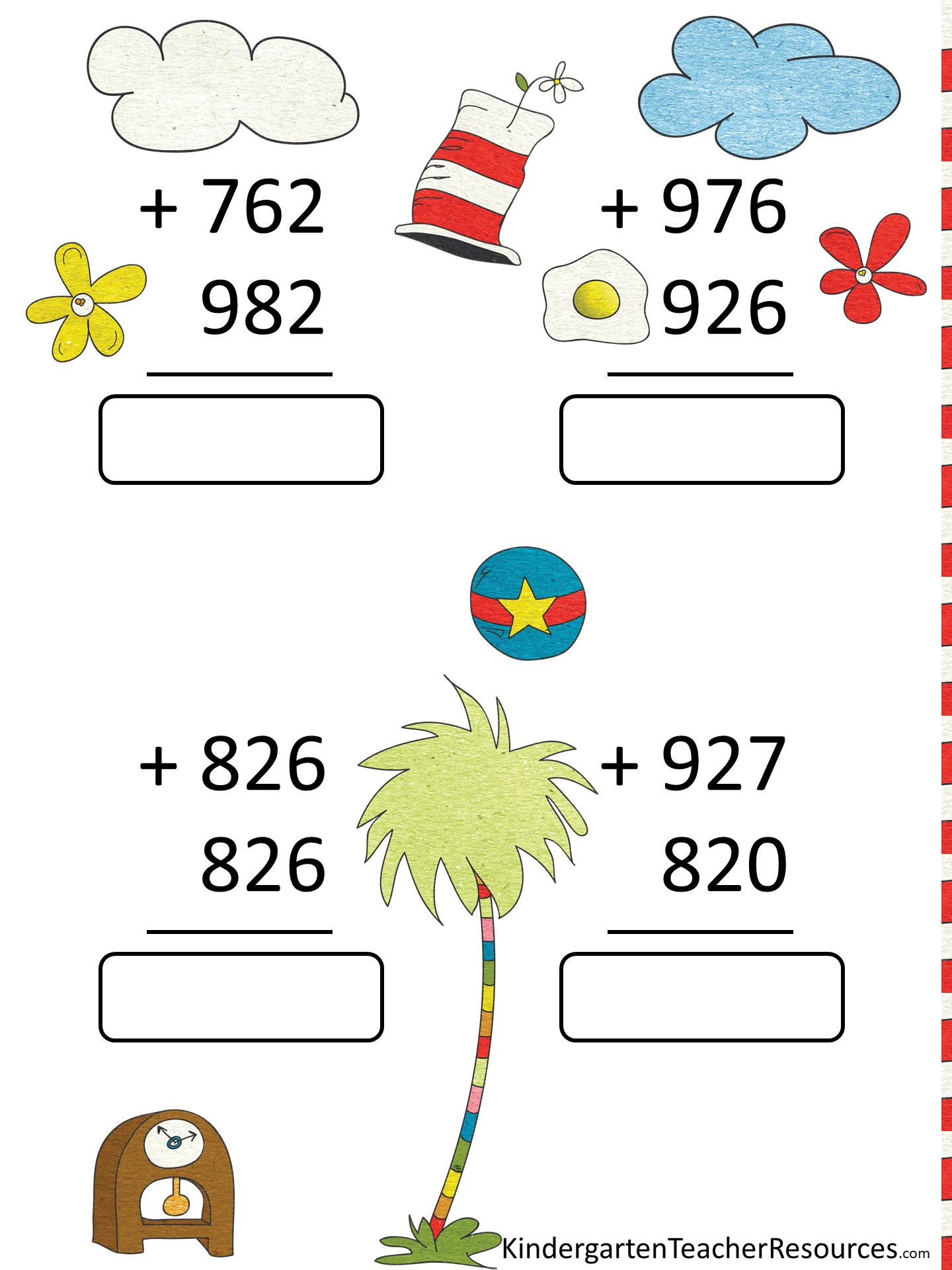 Free Dr Seuss Math Activities throughout Free Printable Dr Seuss Math Worksheets