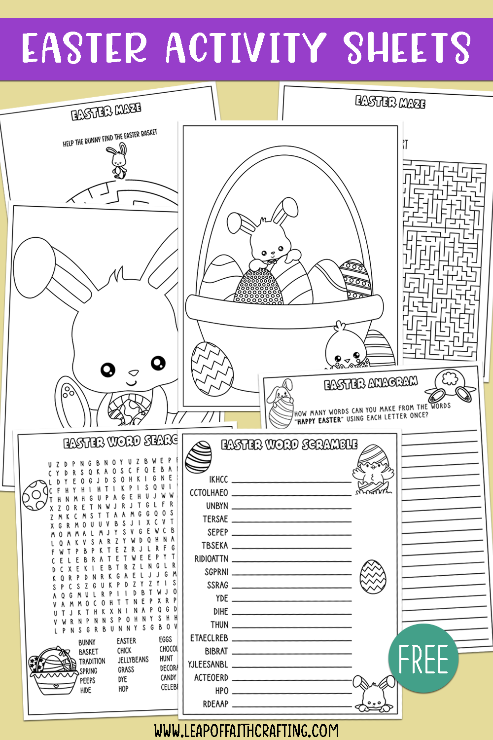 Free Easter Worksheets Pdf: Coloring Pages, Word Search &amp;amp; More inside Free Printable Easter Worksheets