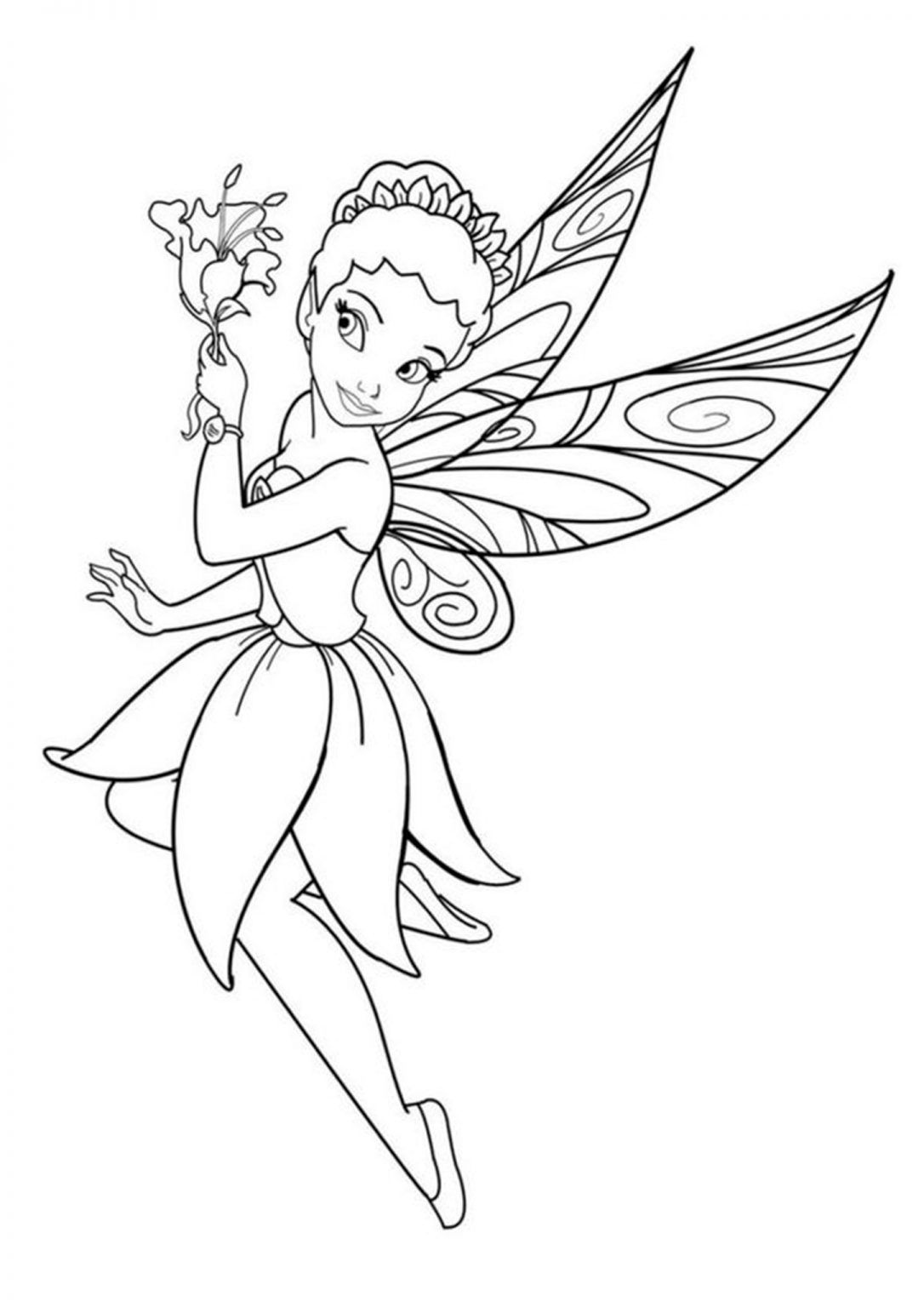 Free &amp;amp; Easy Fairy Coloring Pages for Free Printable Fairy Coloring Pictures