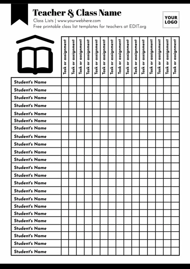 Free Editable Class List Templates inside Free Printable Class List Template For Teachers