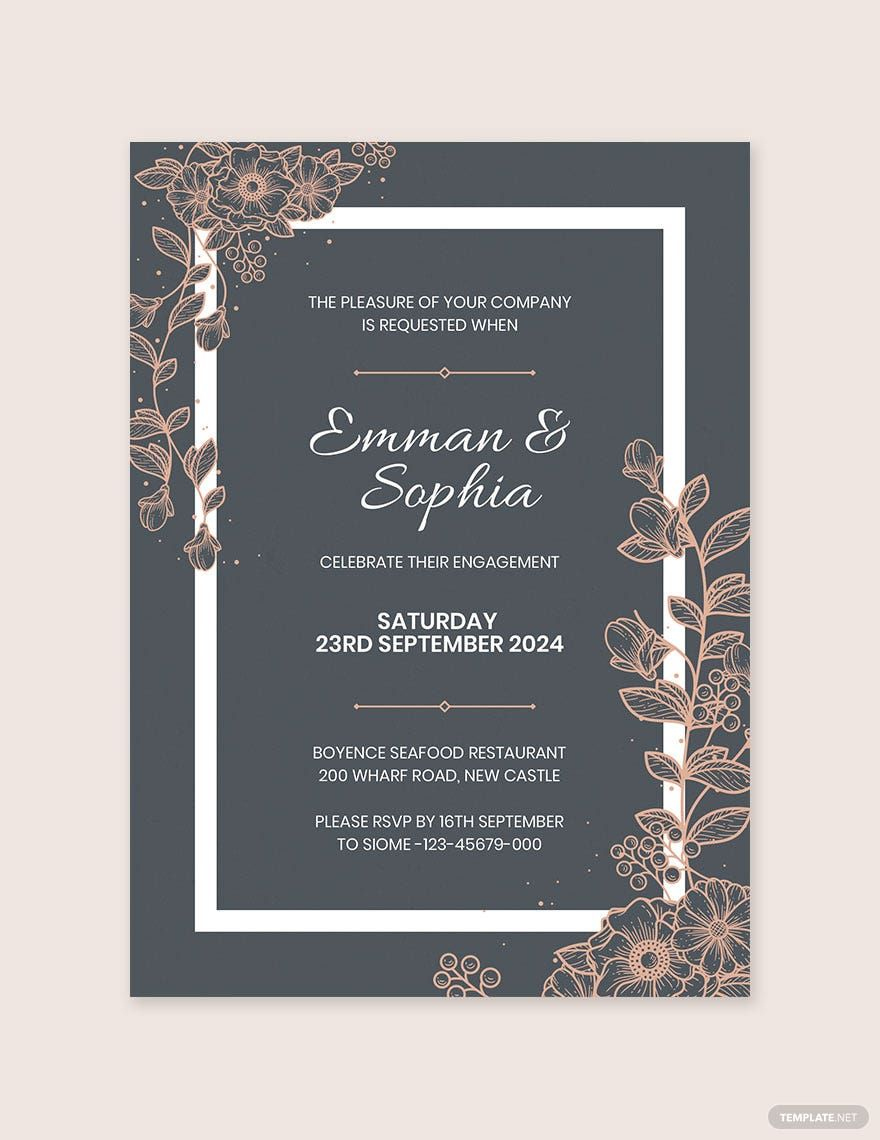 Free Engagement Invitation Templates &amp;amp; Examples - Edit Online throughout Free Printable Engagement Invitations