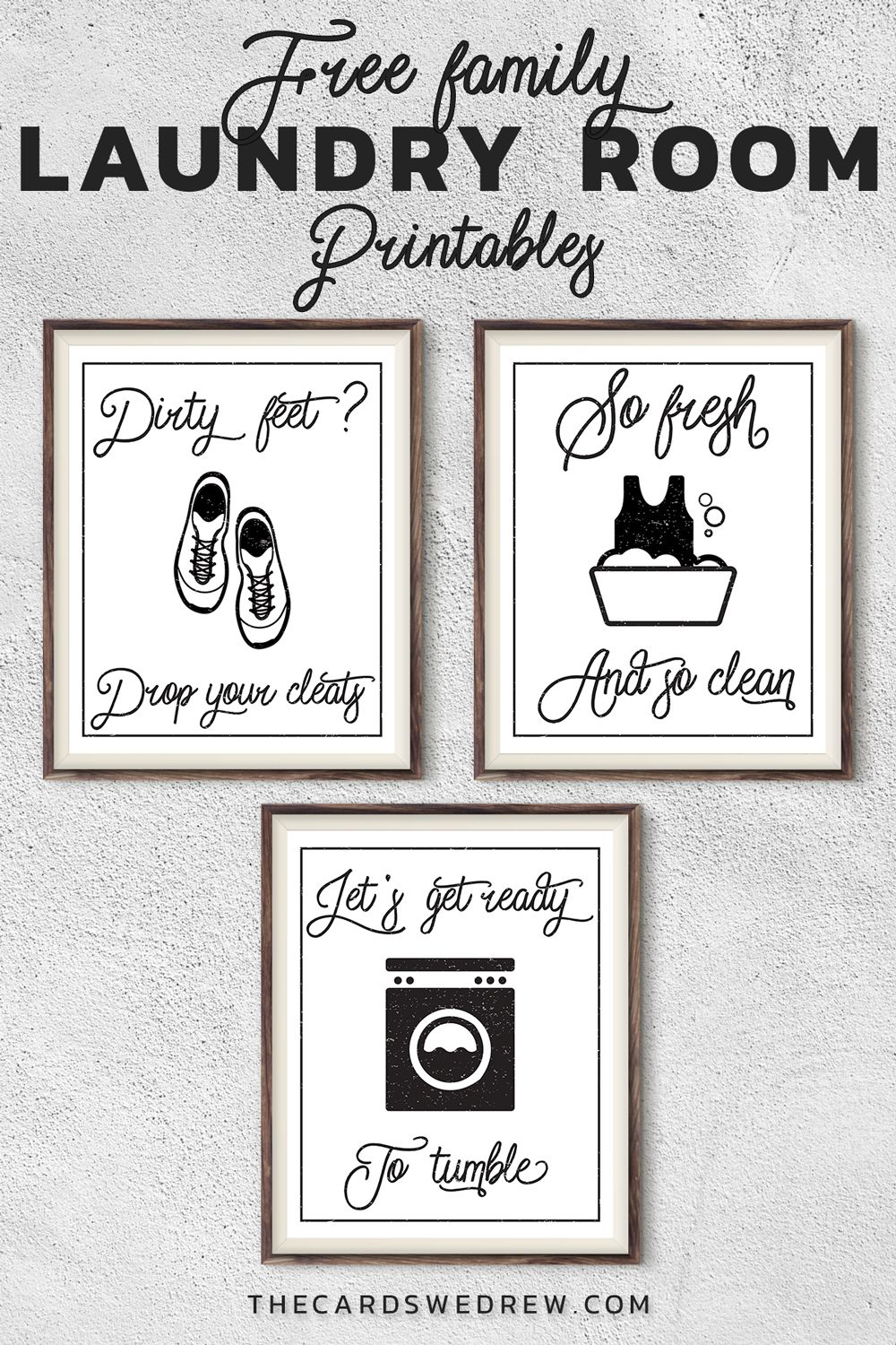 Free Farmhouse Laundry Room Printables For Moms - The Cards We intended for Free Laundry Room Printables