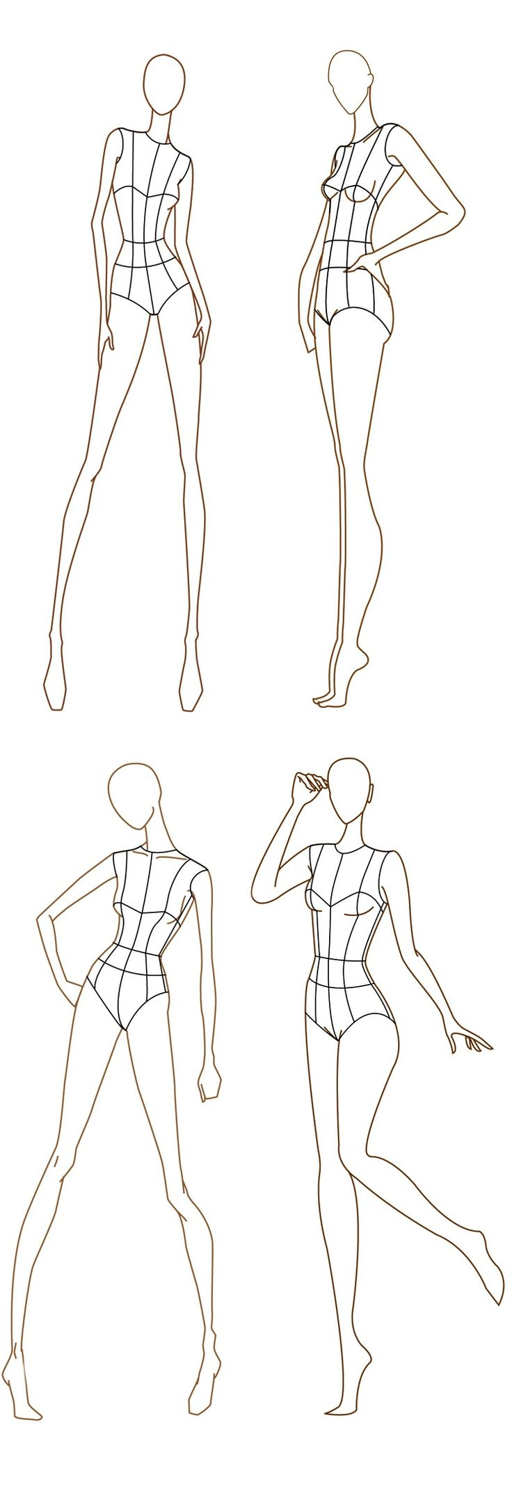 Free Fashion Croquis: 120+ Fashion Figure Templates | Fashion regarding Free Printable Fashion Model Templates