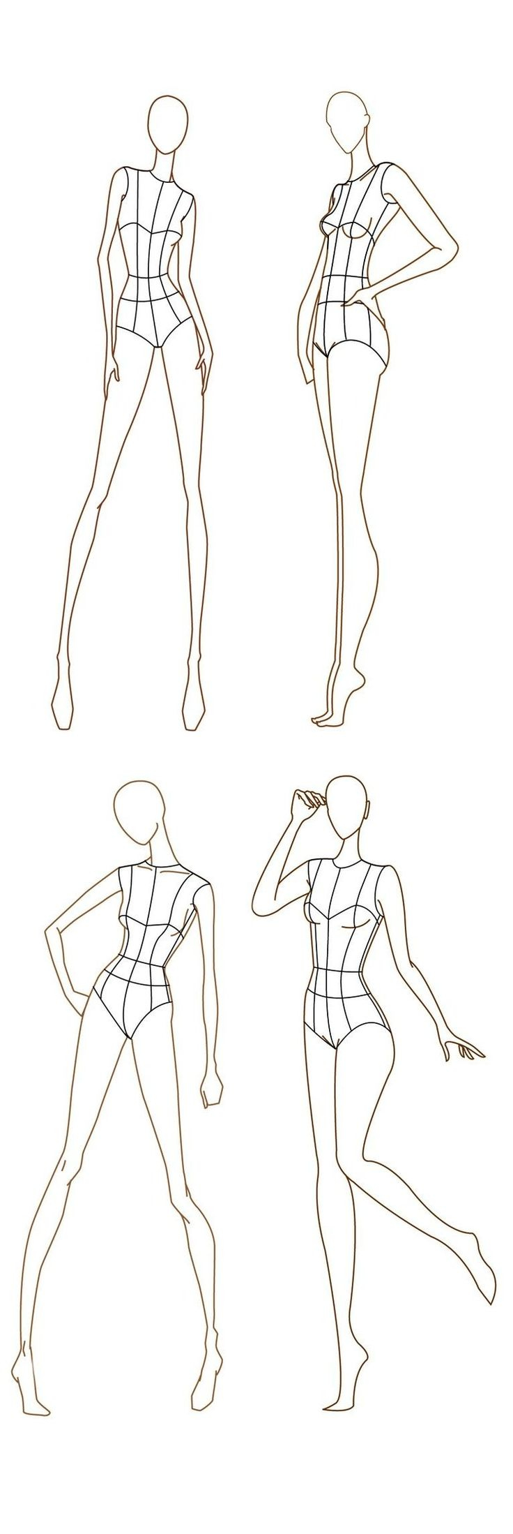 Free Fashion Sketches: 120+ Original Fashion Croquis Figure pertaining to Free Printable Fashion Model Templates