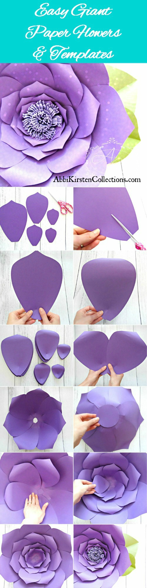 Free Flower Template: How To Make Large Paper Flowers intended for Free Printable Templates for Large Paper Flowers