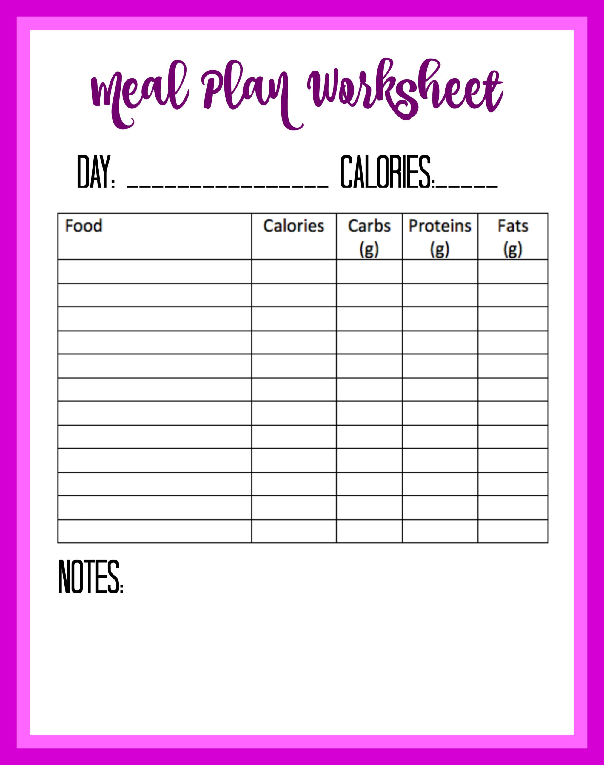 Free Food Diary And Calorie Tracker Printable inside Free Printable Calorie Counter Sheet