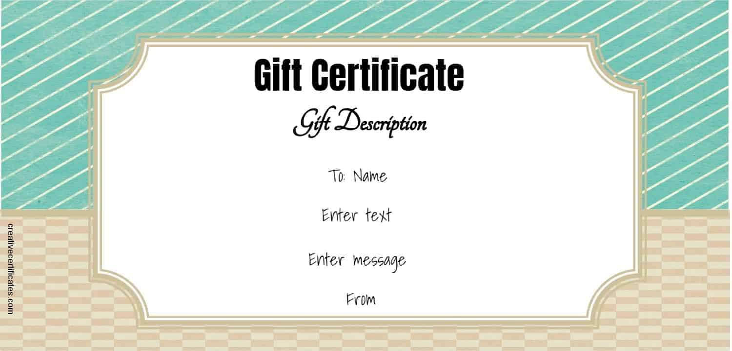 Free Gift Certificate Template | Customize Online And Print pertaining to Free Printable Gift Certificate Template