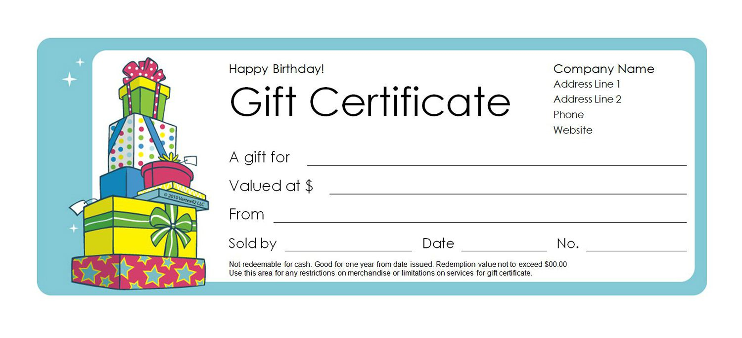 Free Gift Certificate Templates You Can Customize throughout Free Printable Gift Certificates