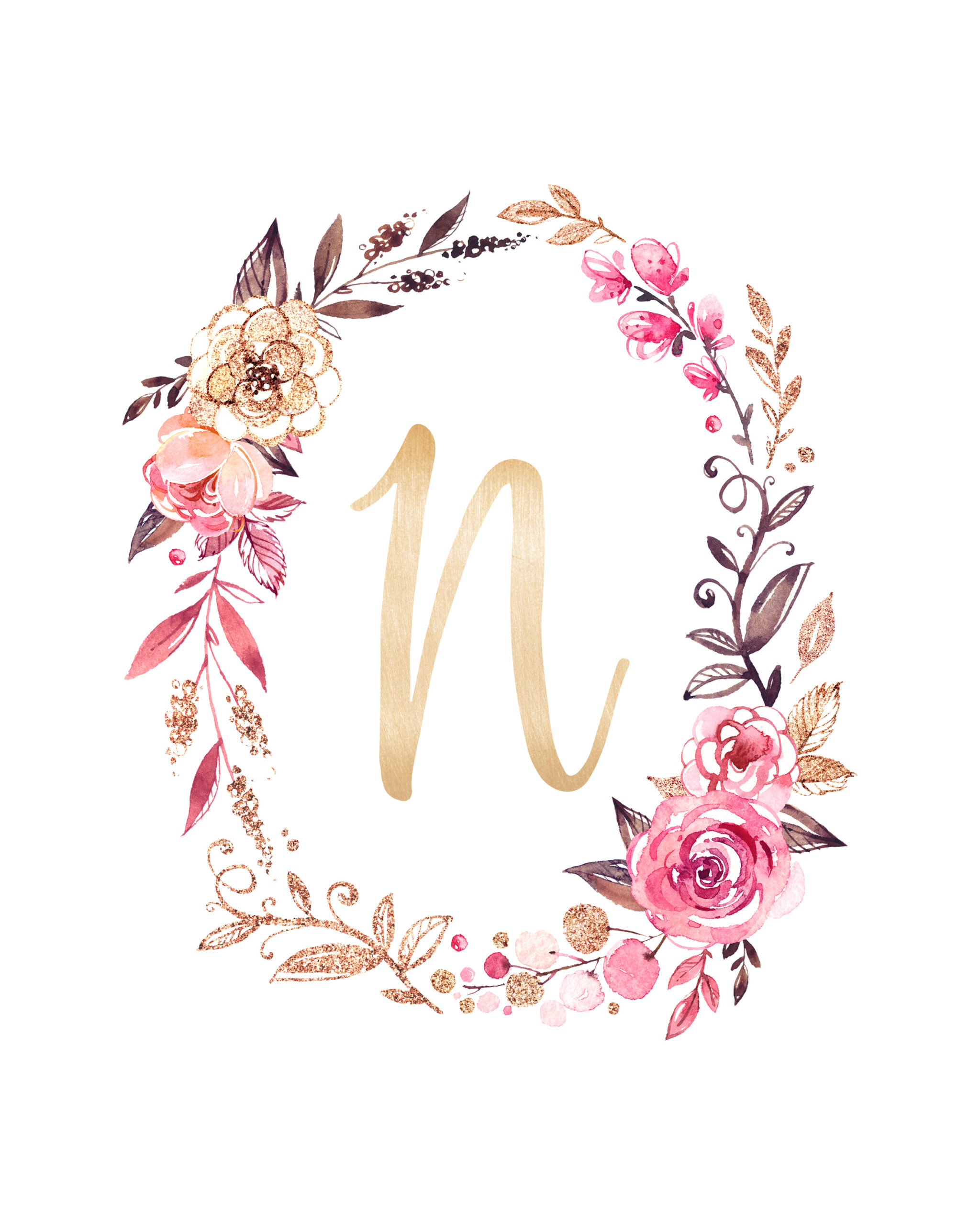 Free Glitter And Glam Monogram Printables | The Cottage Market pertaining to Free Printable Monogram