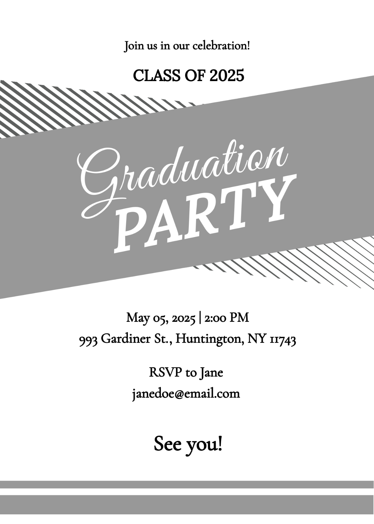 Free Graduation Invitation Templates &amp;amp; Examples - Edit Online with Free Printable Graduation Party Invitations 2025