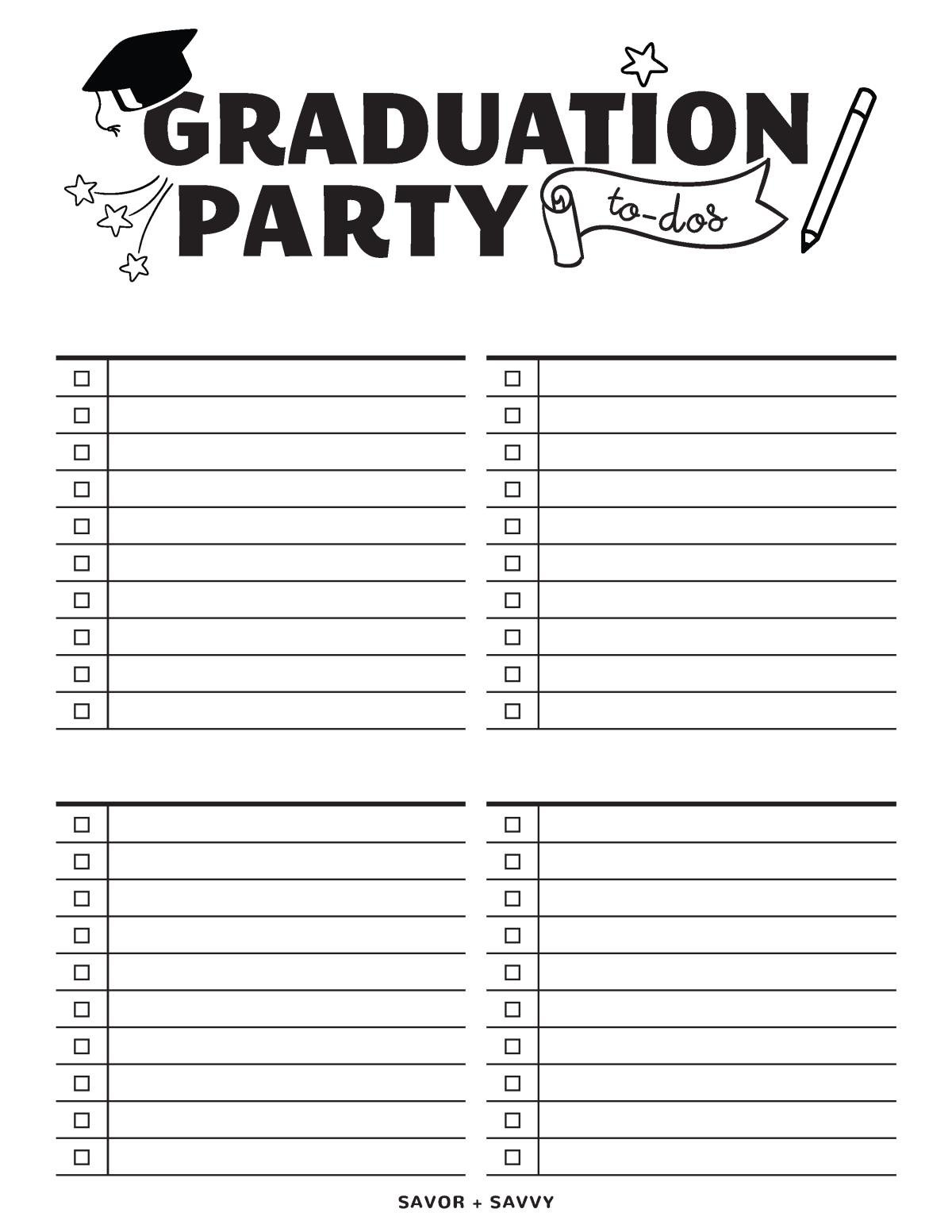 Free Graduation Party Printables - Editable For Any Year! - Savor with Free Printable Graduation Paper