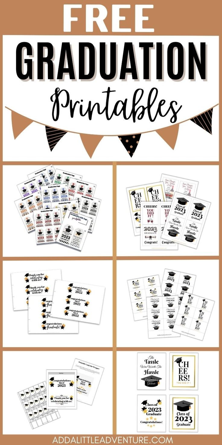 Free Graduation Printables For 2024 - Add A Little Adventure inside Free Graduation Printables