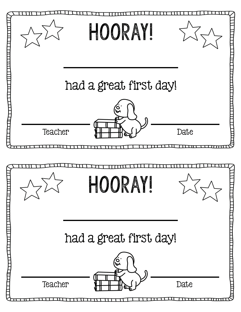 Free! Great First Day Of School Certificate | School Certificates inside Free Printable First Day of School Certificate