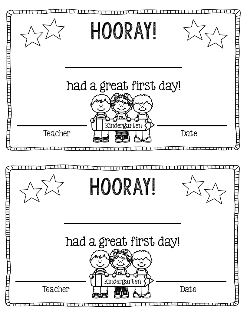 Free! Great First Day Of School Certificate | School Certificates intended for Free Printable First Day of School Certificate