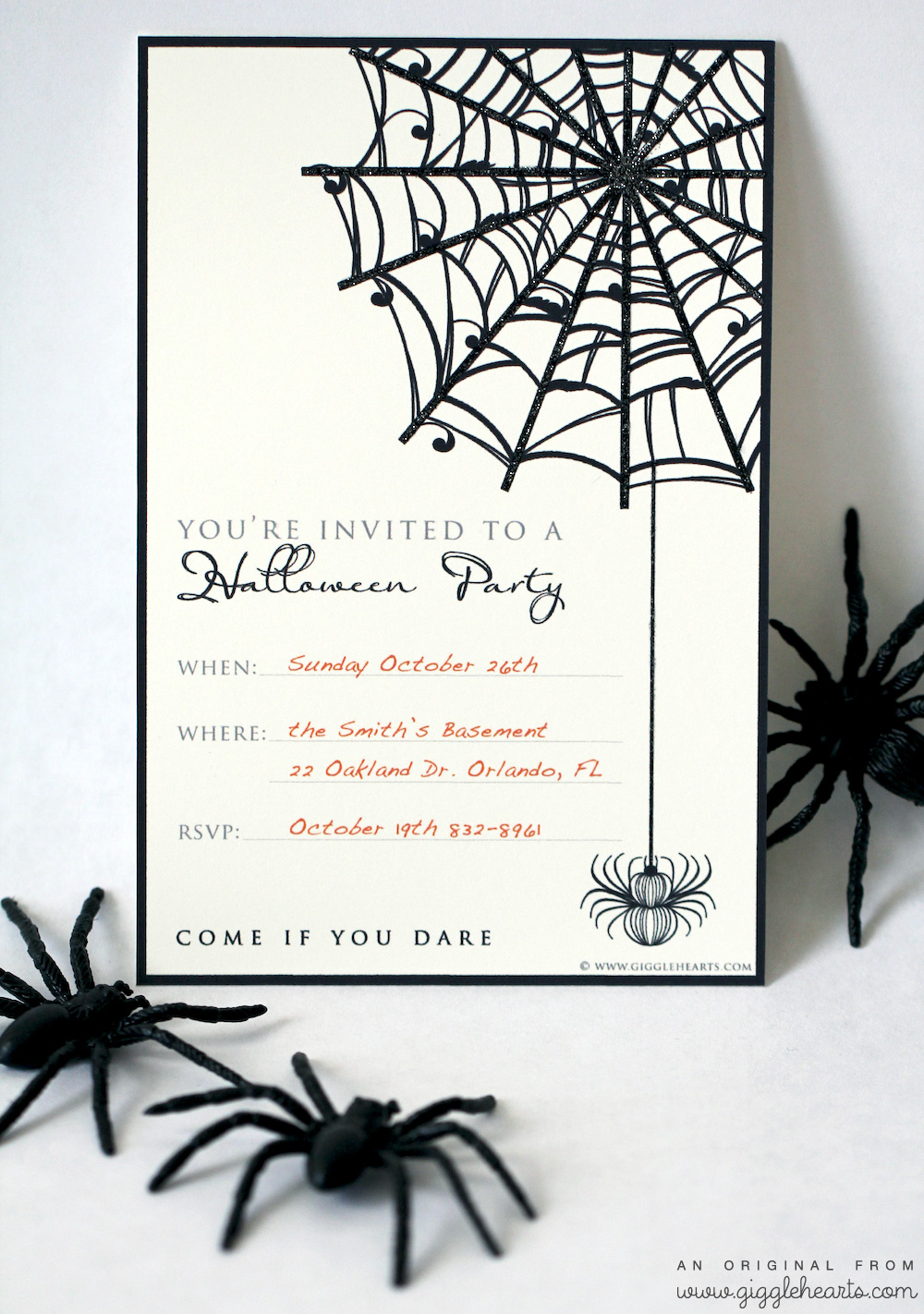 Free Halloween Party Invitation Printable With Glitter For A Fun pertaining to Free Online Halloween Invitations Printable