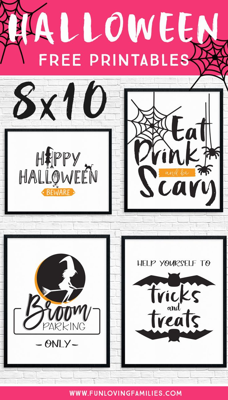 Free Halloween Party Printables - Fun Loving Families | Halloween intended for Free Printable Halloween Decorations Scary