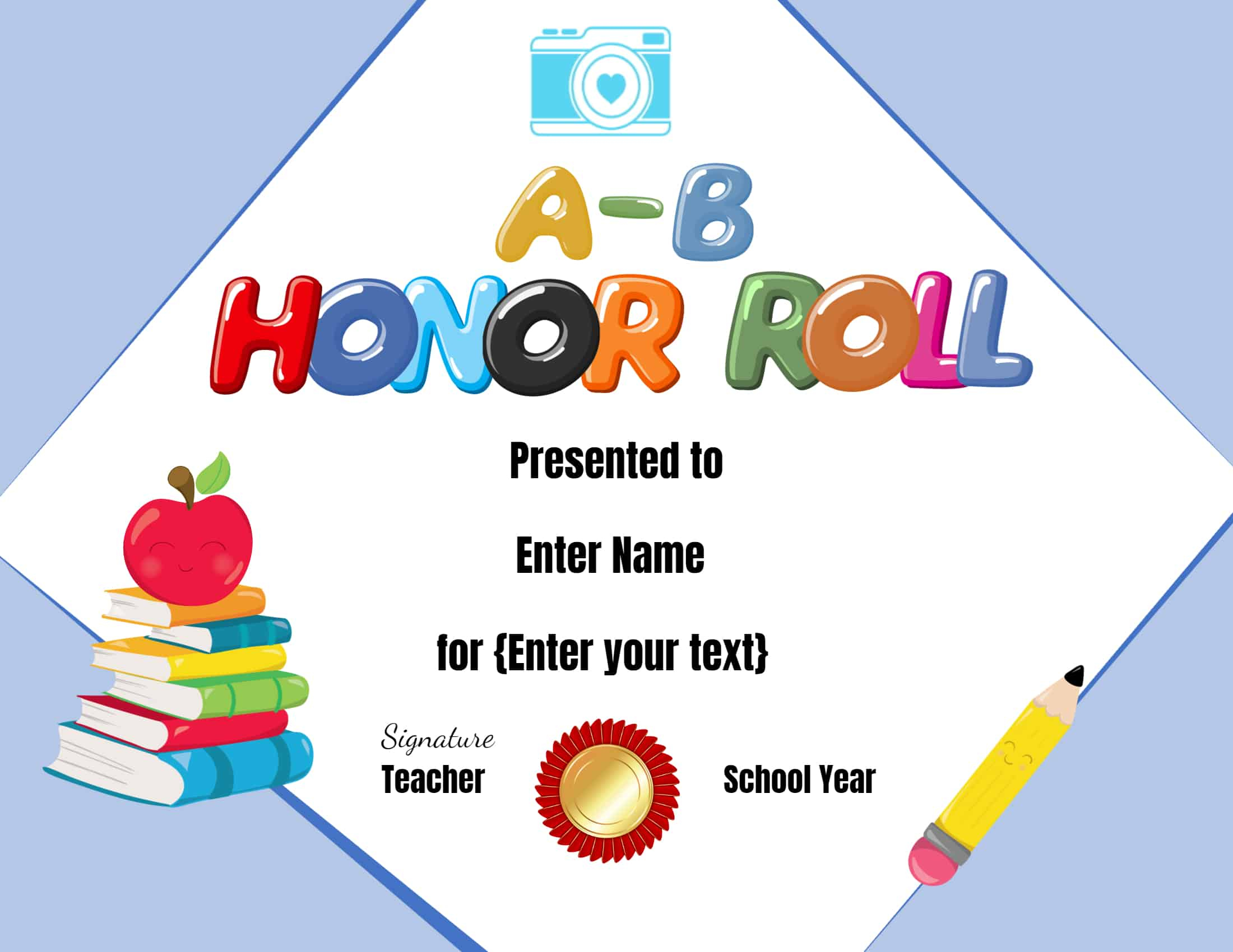 Free Honor Roll Certificate Templates - Customize Online with Free Printable Honor Roll Certificates Kids