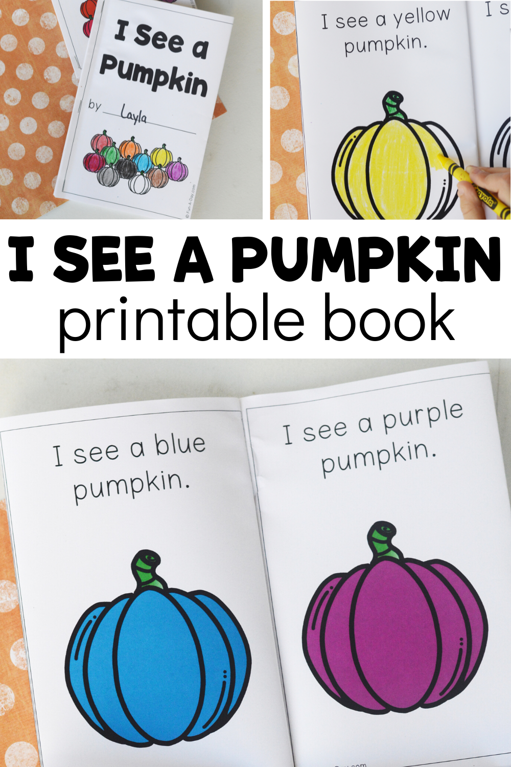 Free I See A Pumpkin Printable Book - Fun-A-Day! pertaining to Free Printable Pumpkin Books