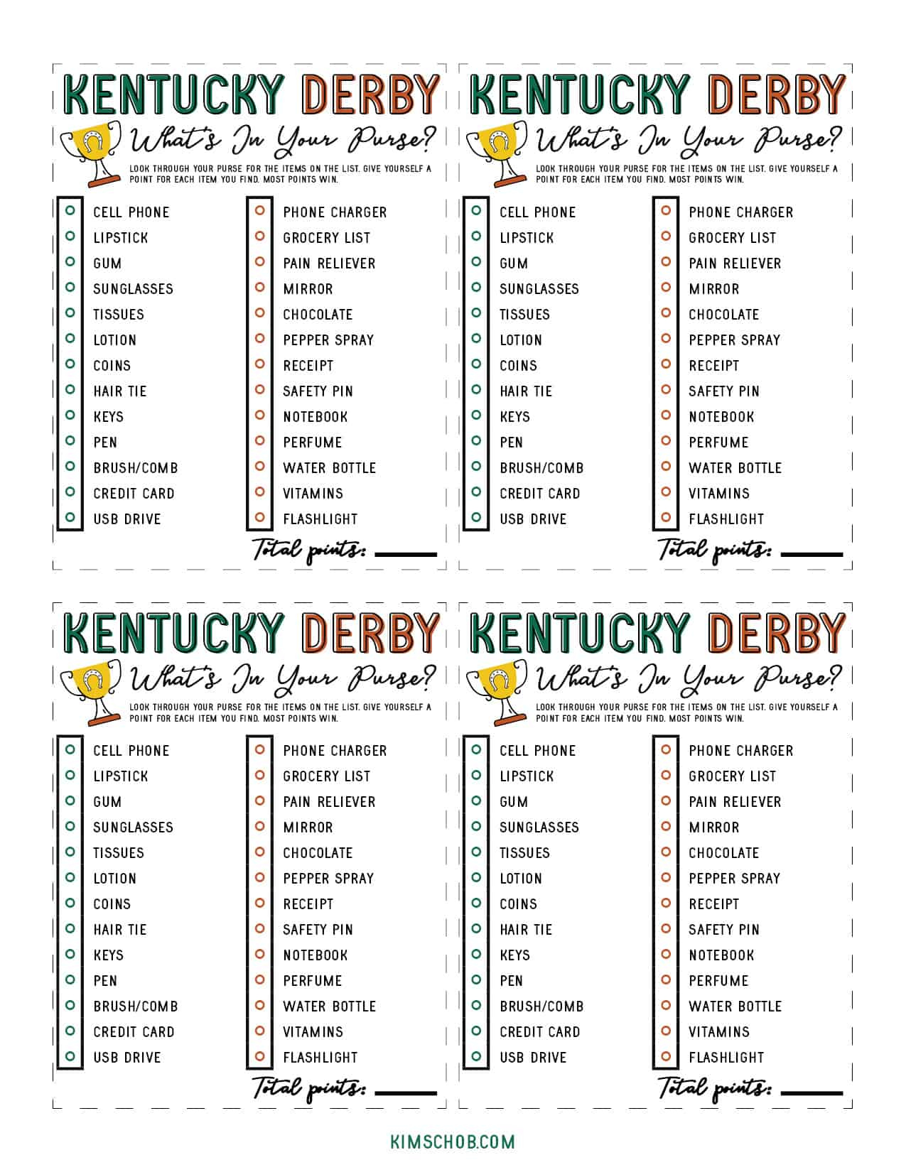 Free Kentucky Derby Printable Games - Kim Schob with regard to Free Kentucky Derby Printables