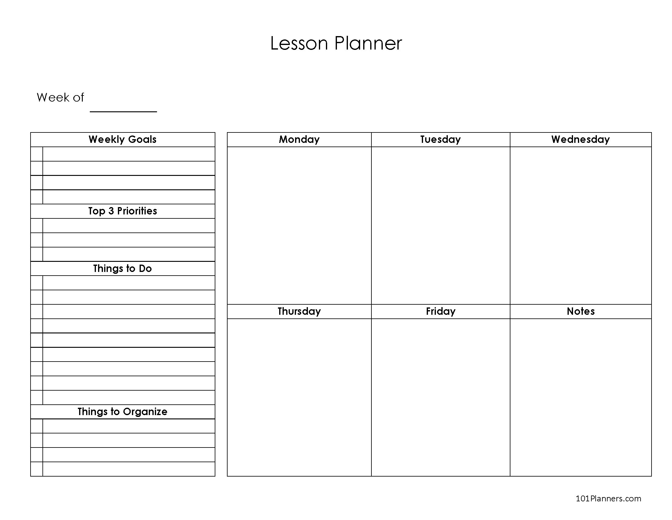 Free Lesson Plan Template | Word, Editable Pdf, Image, Excel for Free Printable Blank Lesson Plan Pages