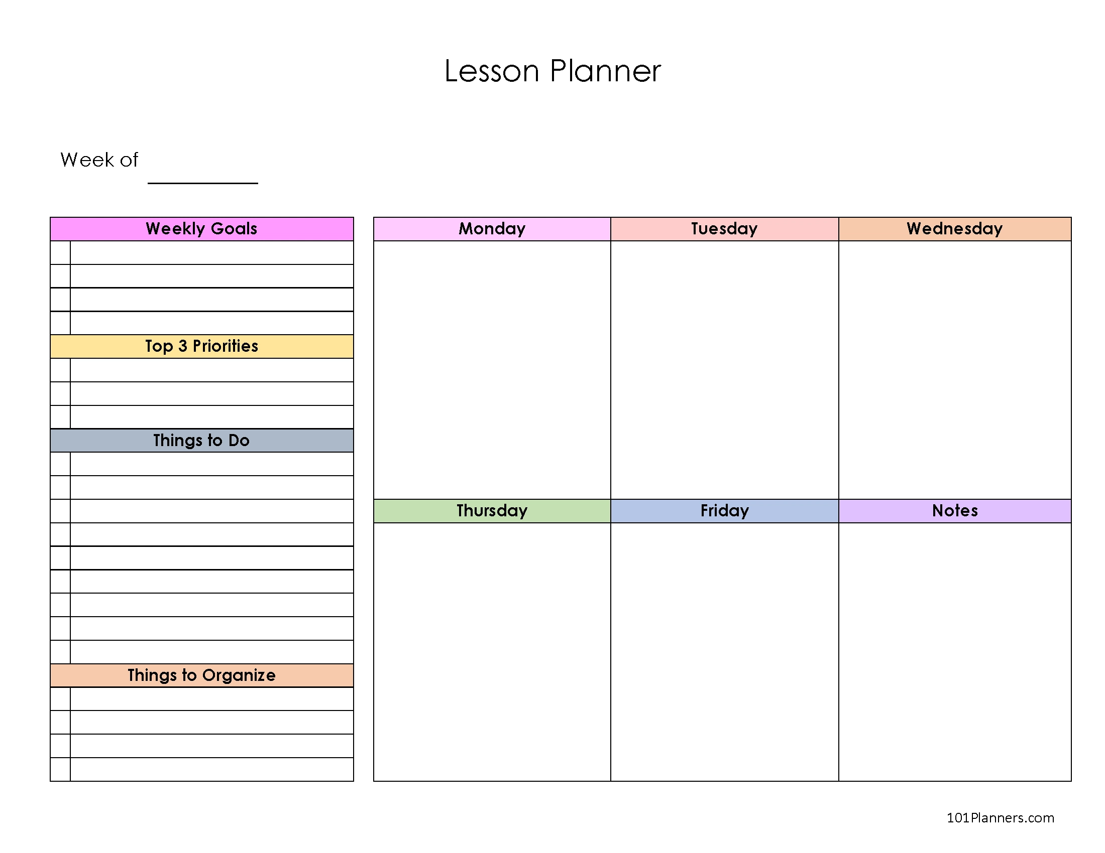 Free Lesson Plan Template | Word, Editable Pdf, Image, Excel pertaining to Free Printable Daily Lesson Plan Template