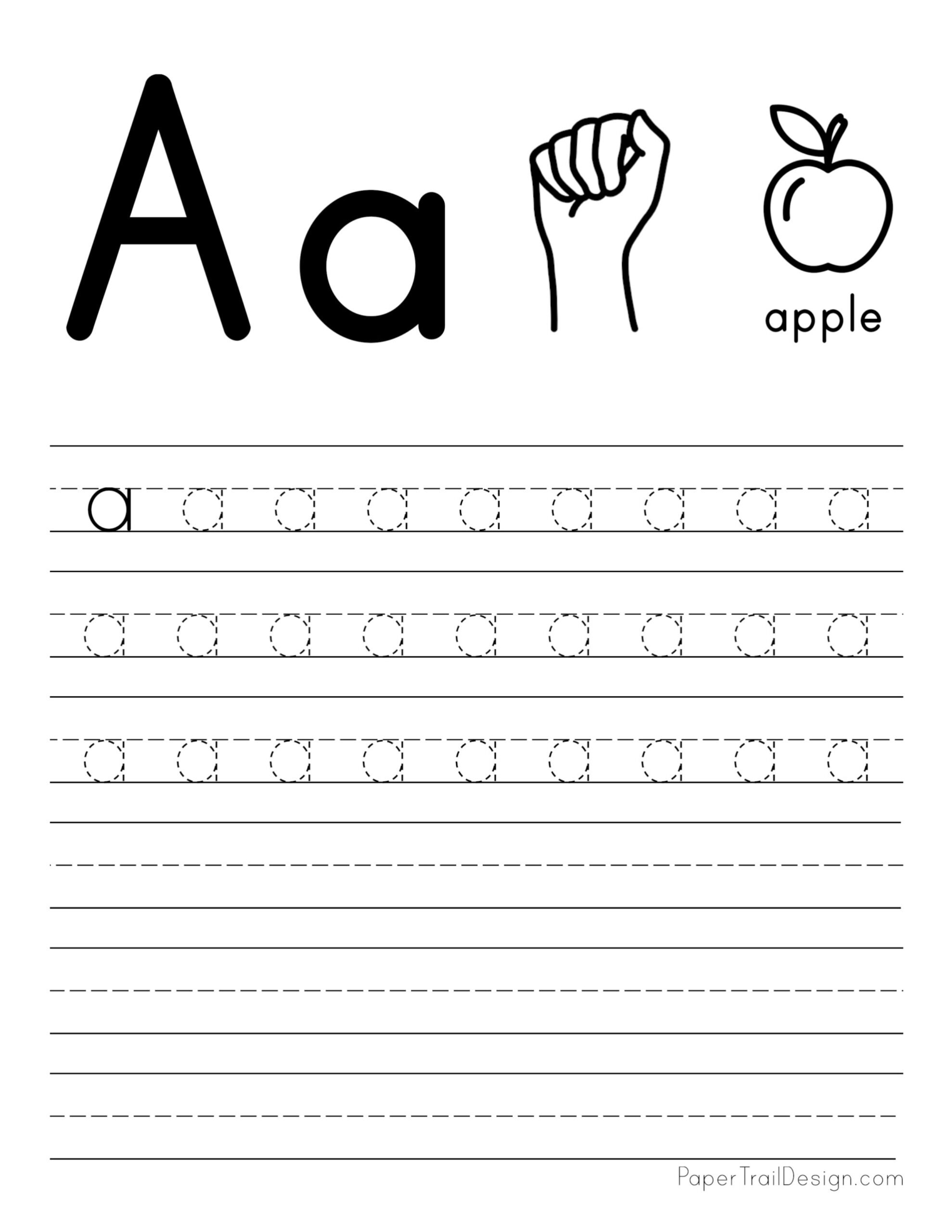 Free Letter Tracing Worksheets - Paper Trail Design inside Free Printable Letter Tracing