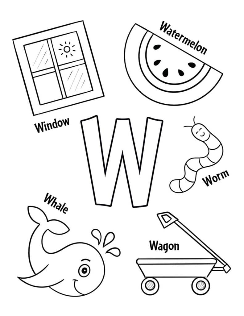 Free Letter W Worksheets For Preschool ⋆ The Hollydog Blog regarding Free Printable 5 W&amp;#039;S Worksheets