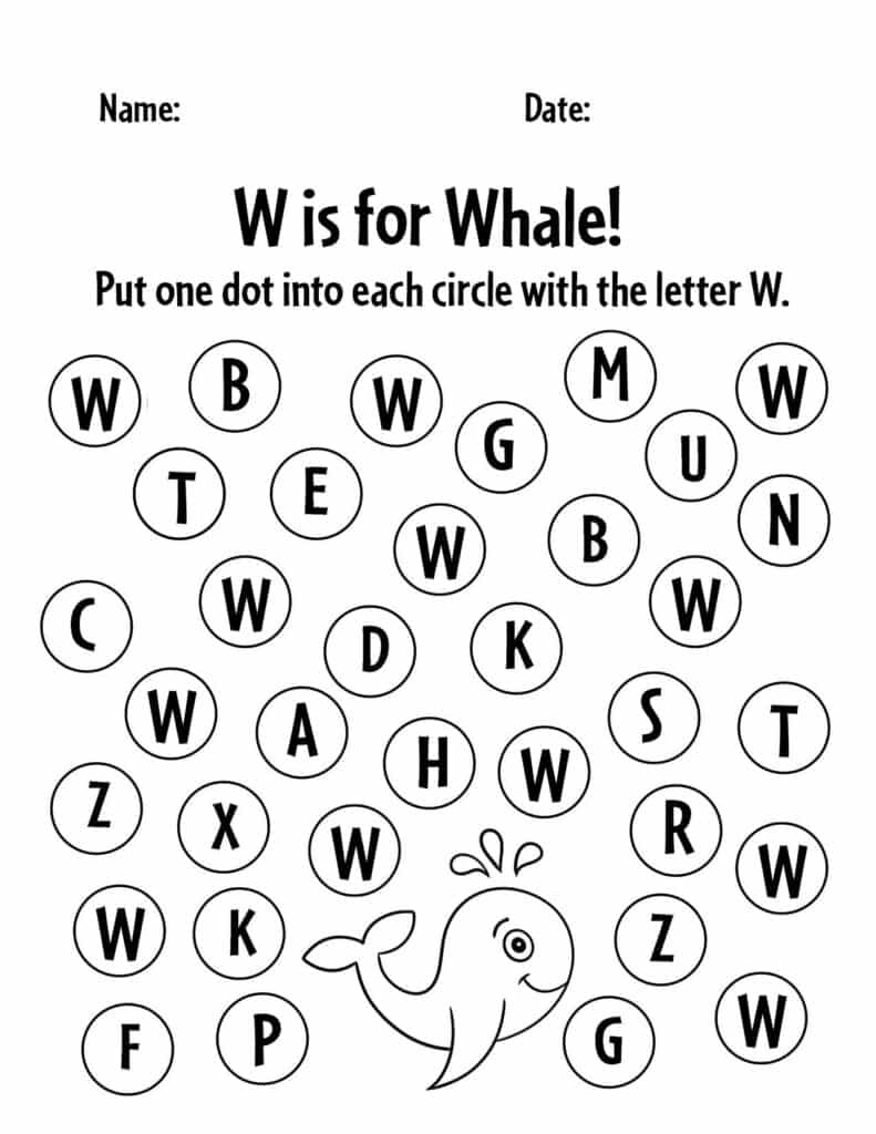 Free Letter W Worksheets For Preschool ⋆ The Hollydog Blog with Free Printable 5 W&amp;#039;S Worksheets