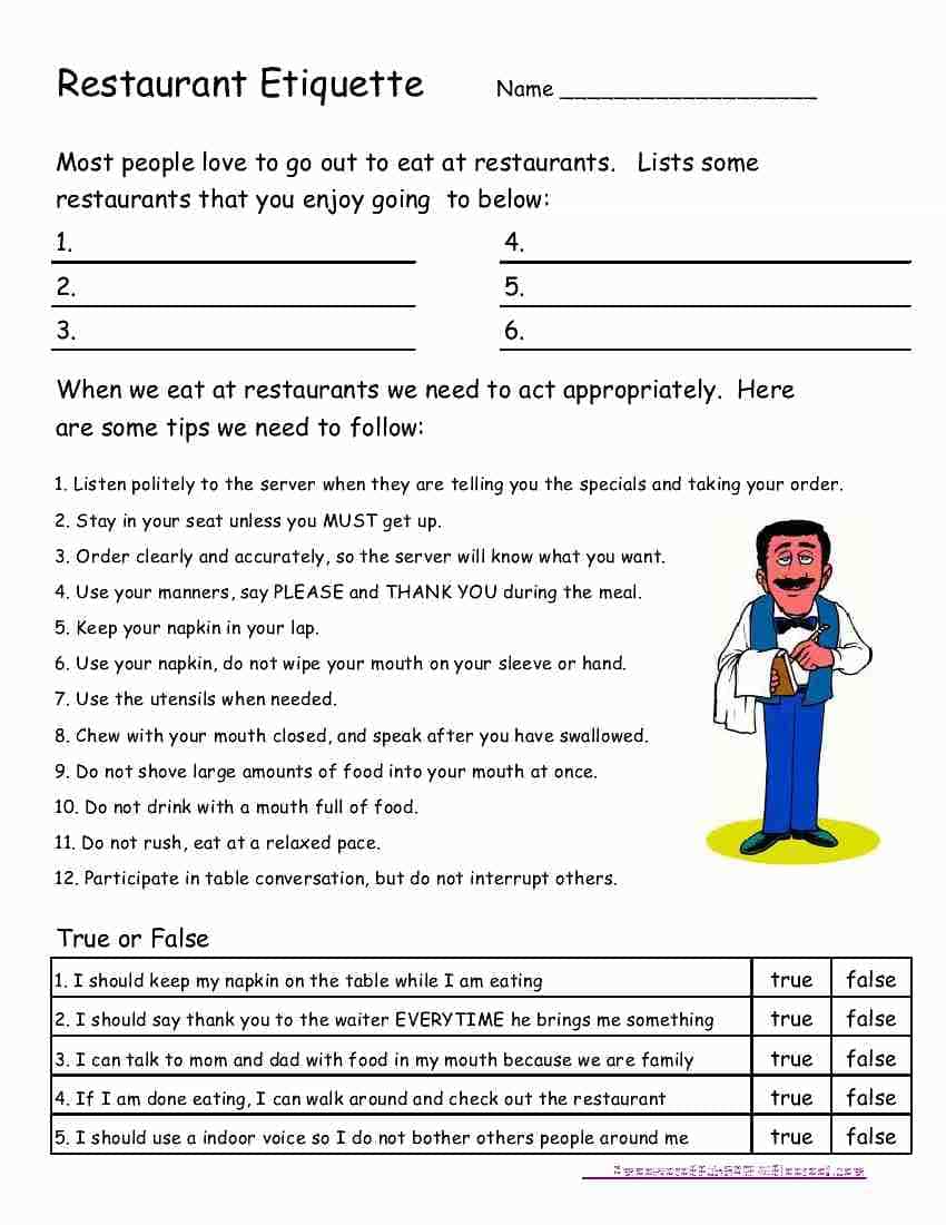 Free Life Skills Worksheets For High School And Special Needs Students pertaining to Free Printable Life Skills Worksheets