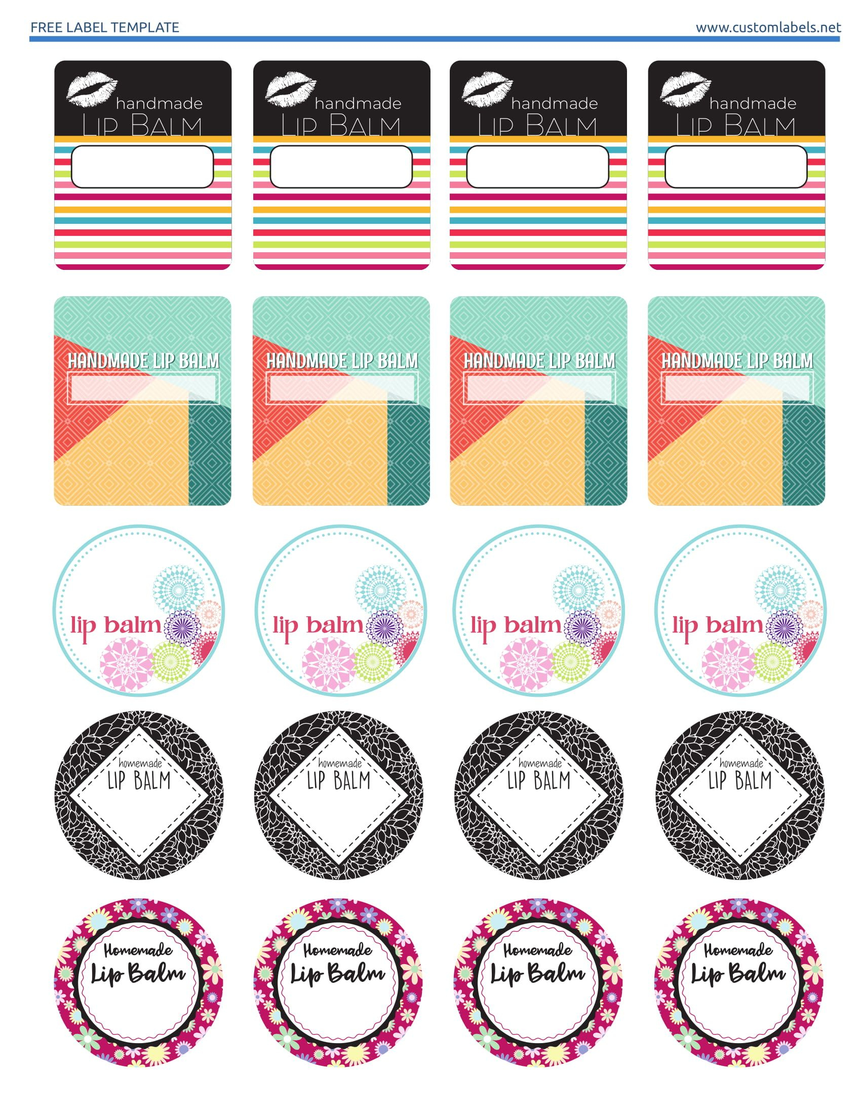 Free Lip Balm Labels Template | Diy Beauty regarding Free Printable Lip Balm Label Template