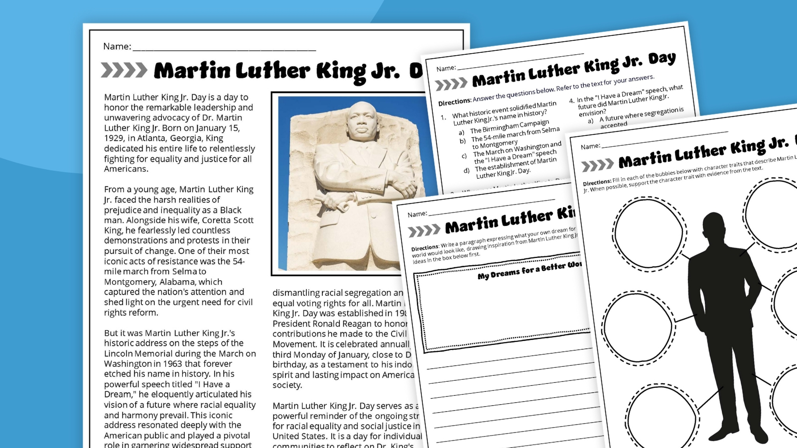 Free Martin Luther King Jr. Worksheets pertaining to Free Printable Martin Luther King Jr Worksheets