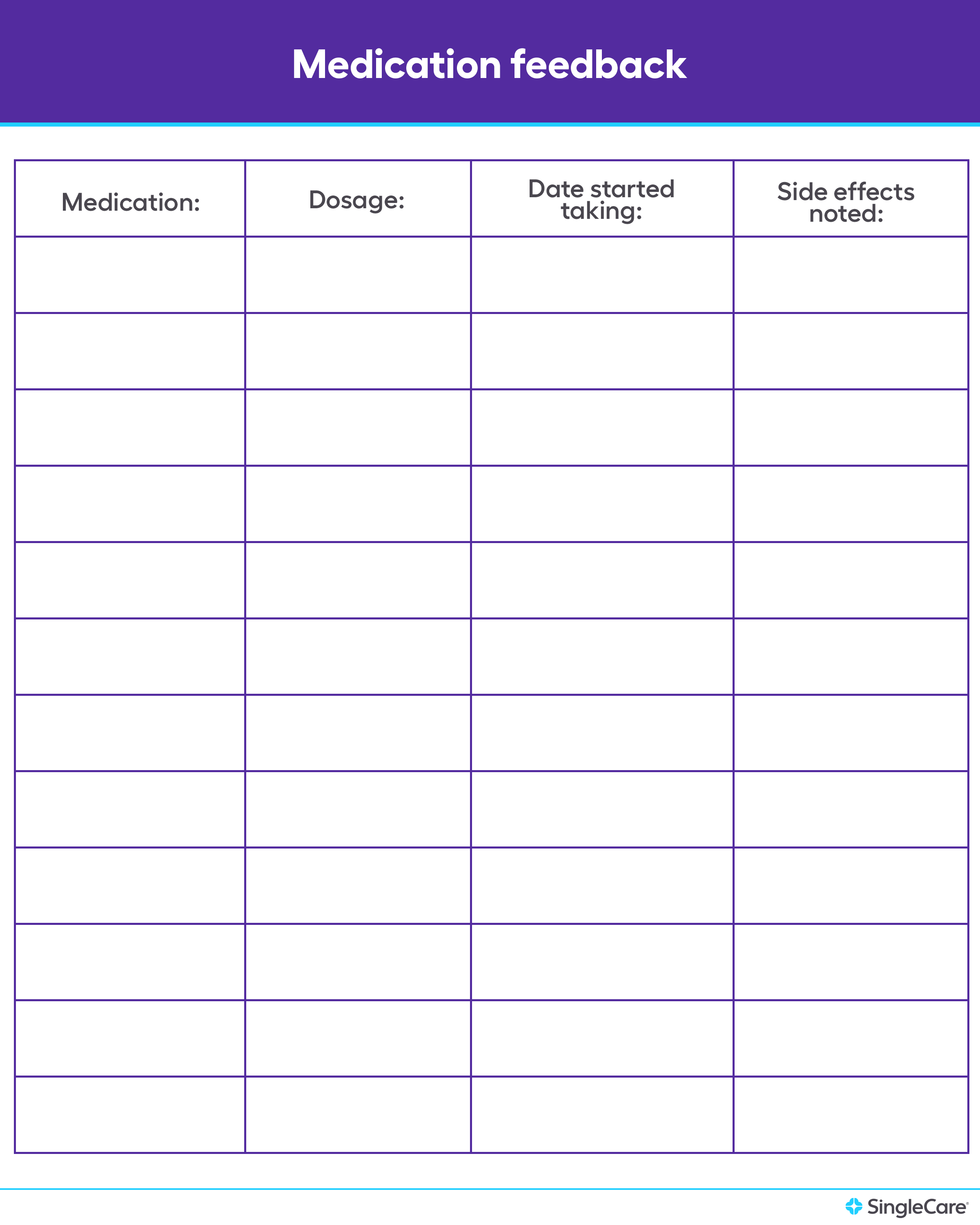 Free Medication List Templates For Patients And Caregivers in Free Printable Medication List