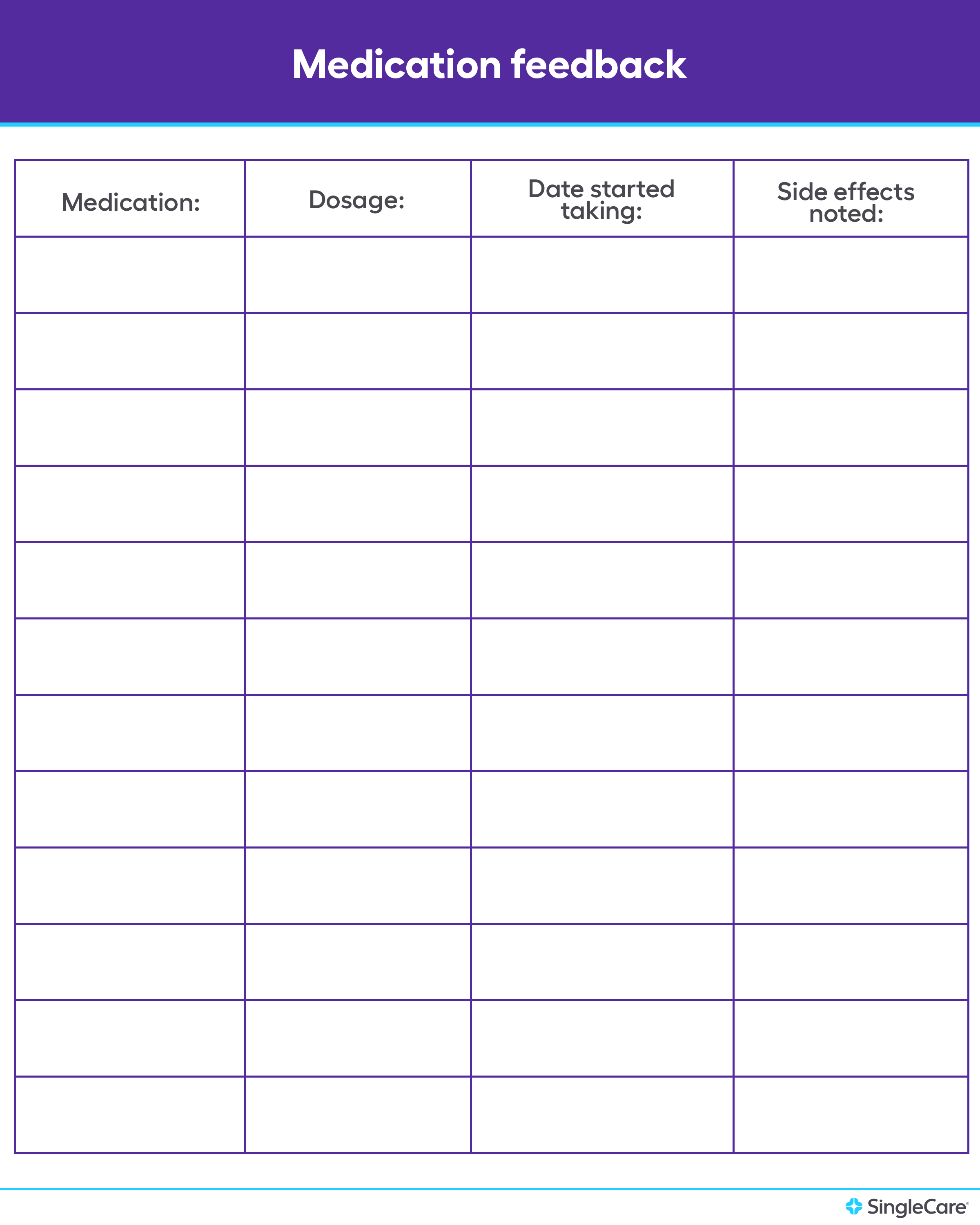 Free Medication List Templates For Patients And Caregivers inside Free Printable Medication Chart