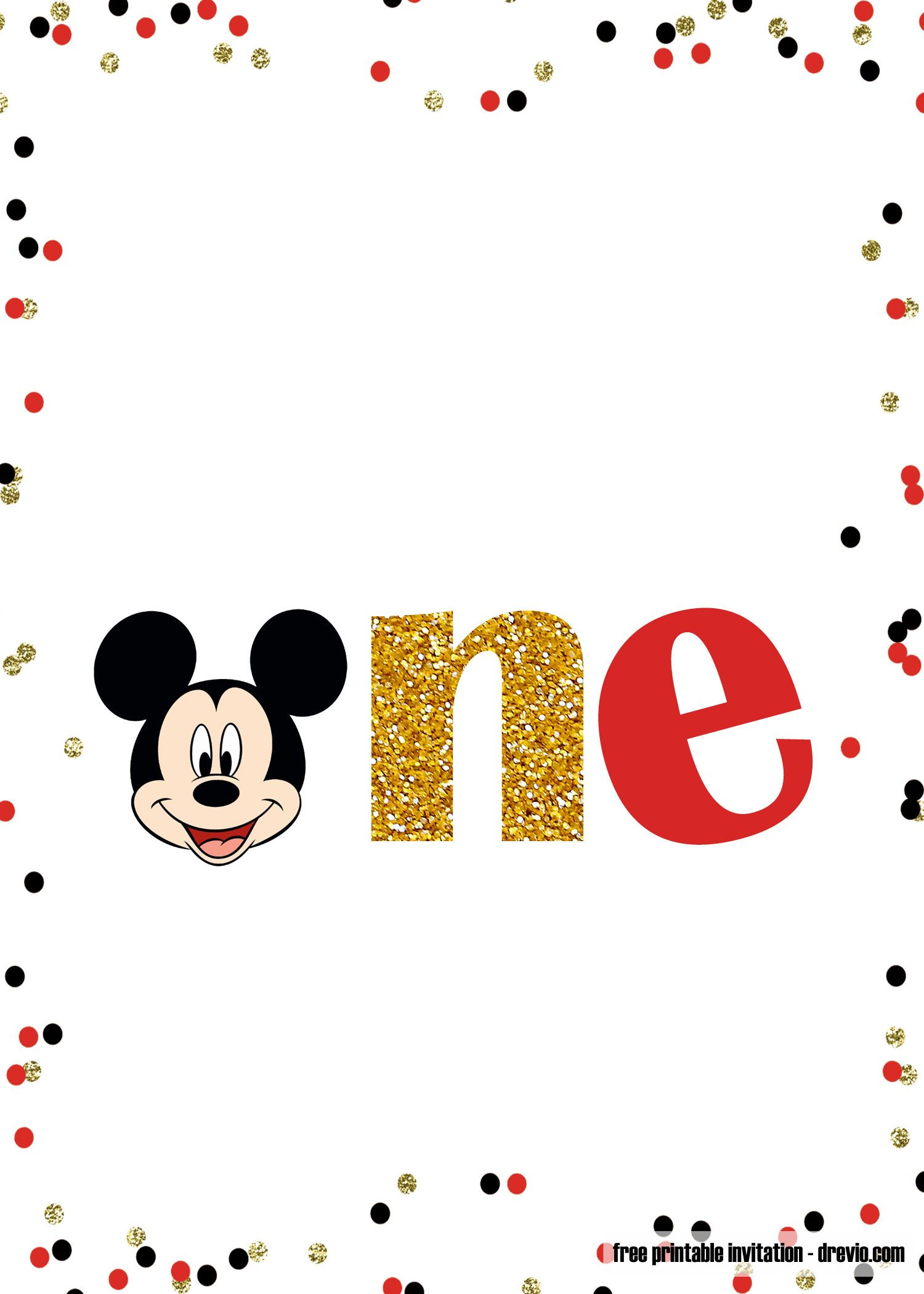 Free Mickey One 1St Birthday Invitation Templates | 1St Birthday intended for Free Printable Mickey Mouse 1St Birthday Invitations
