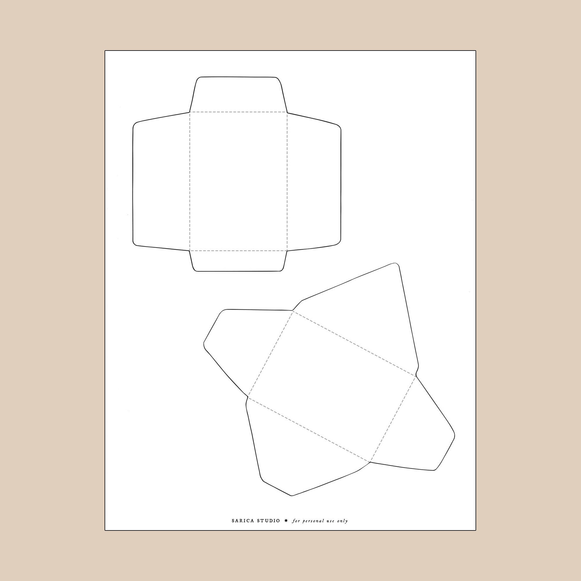 Free Mini Envelope Template Printable — Sarica Studio throughout Free Printable Envelope Templates